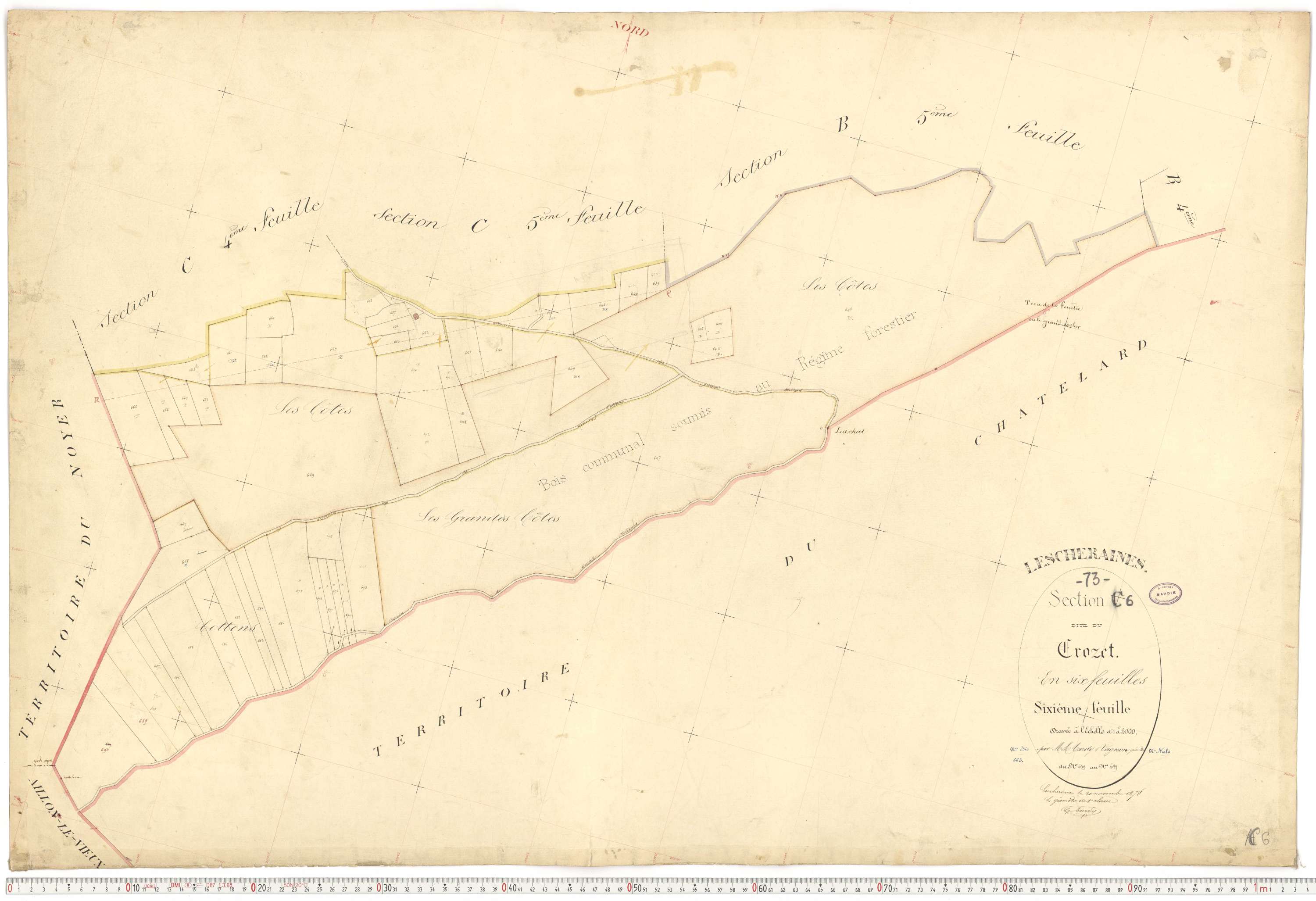 Lescheraines - Plans cadastraux du premier cadastre français.