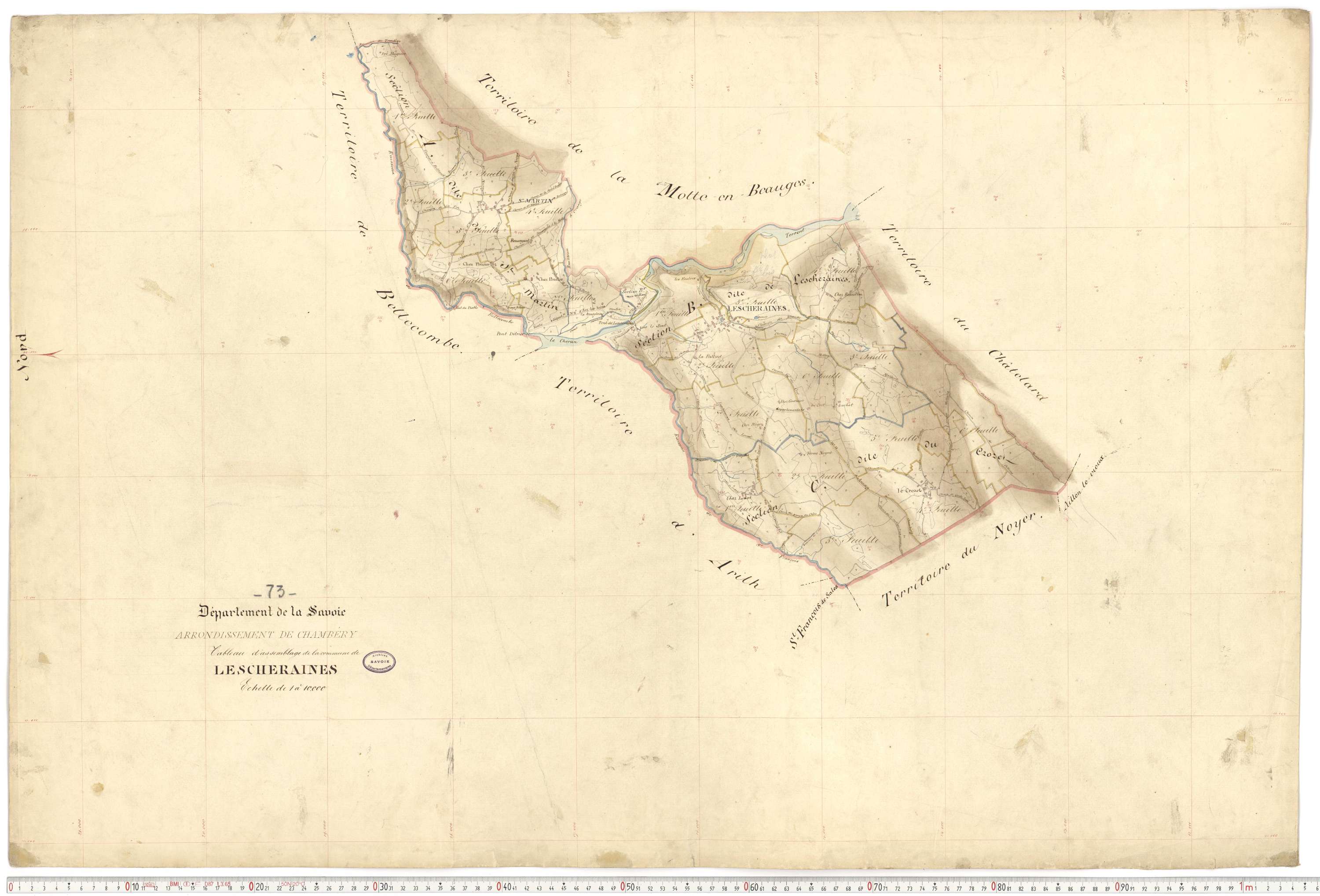 Lescheraines - Plans cadastraux du premier cadastre français.