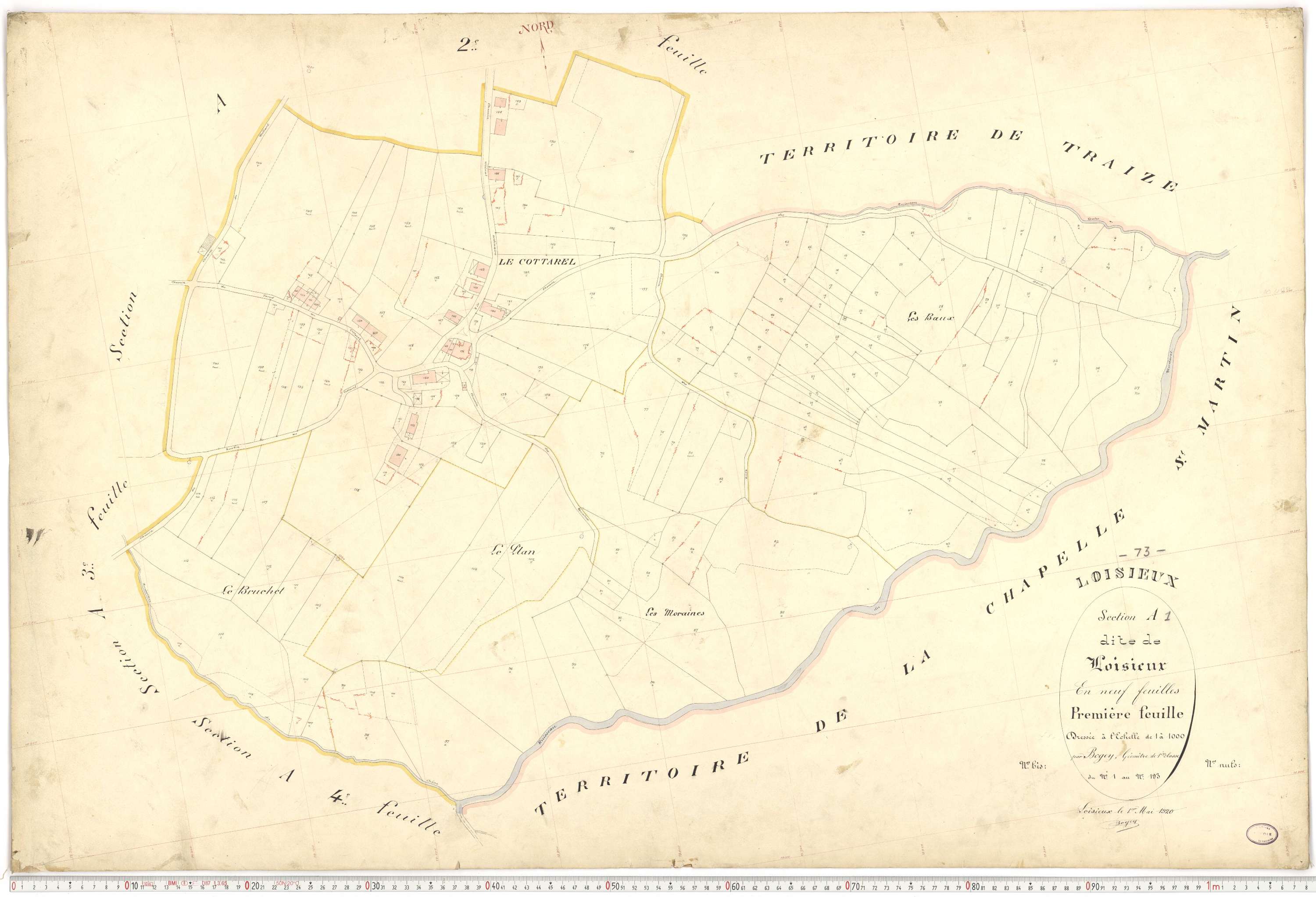 Loisieux - Plans cadastraux du premier cadastre français.