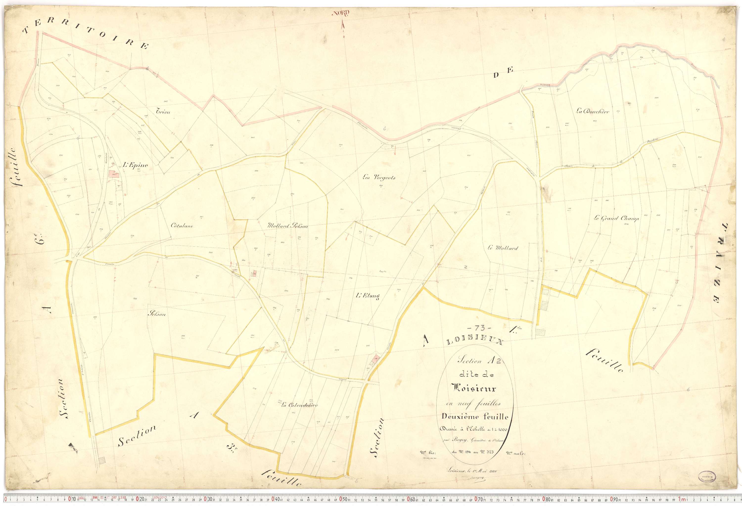 Loisieux - Plans cadastraux du premier cadastre français.