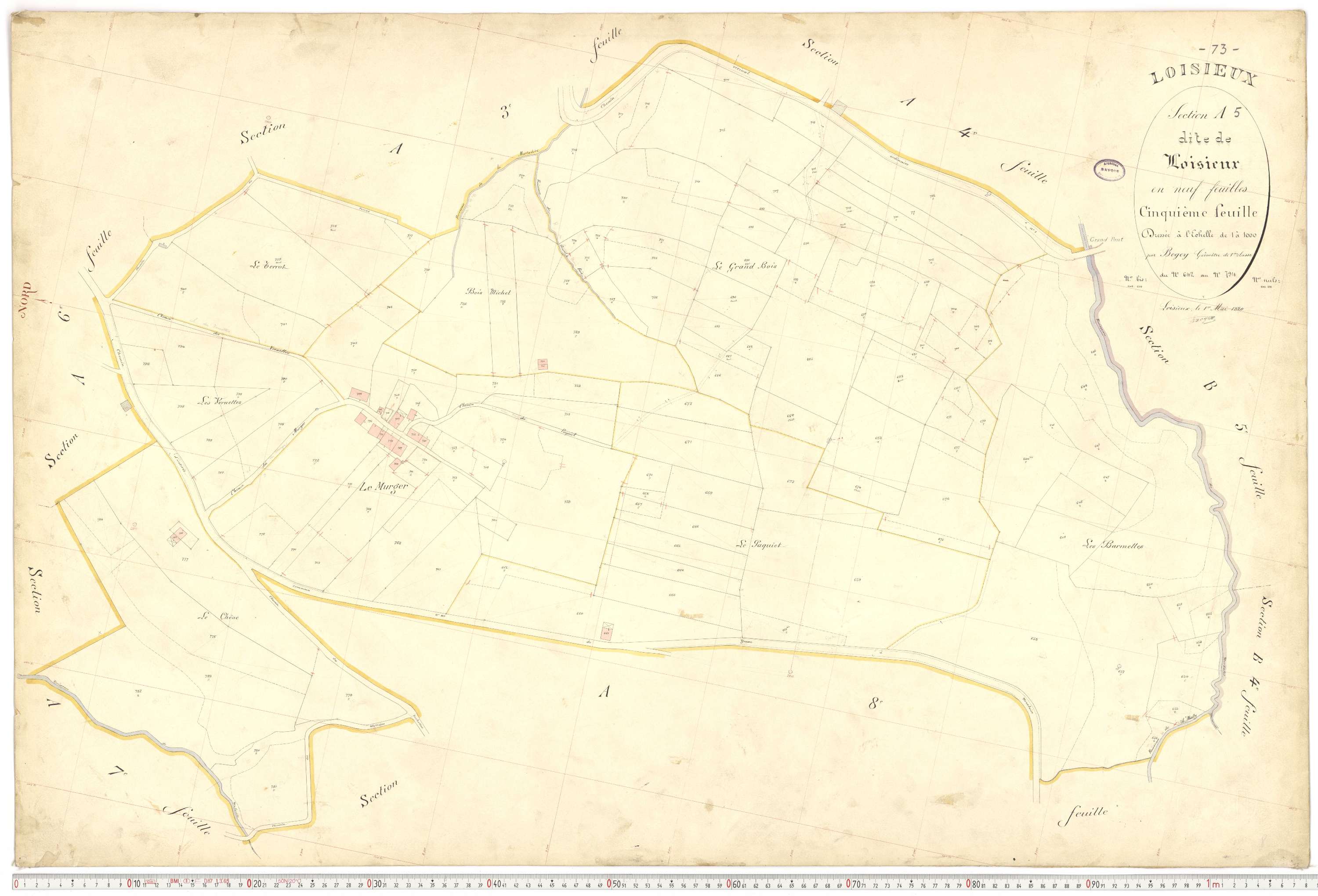 Loisieux - Plans cadastraux du premier cadastre français.