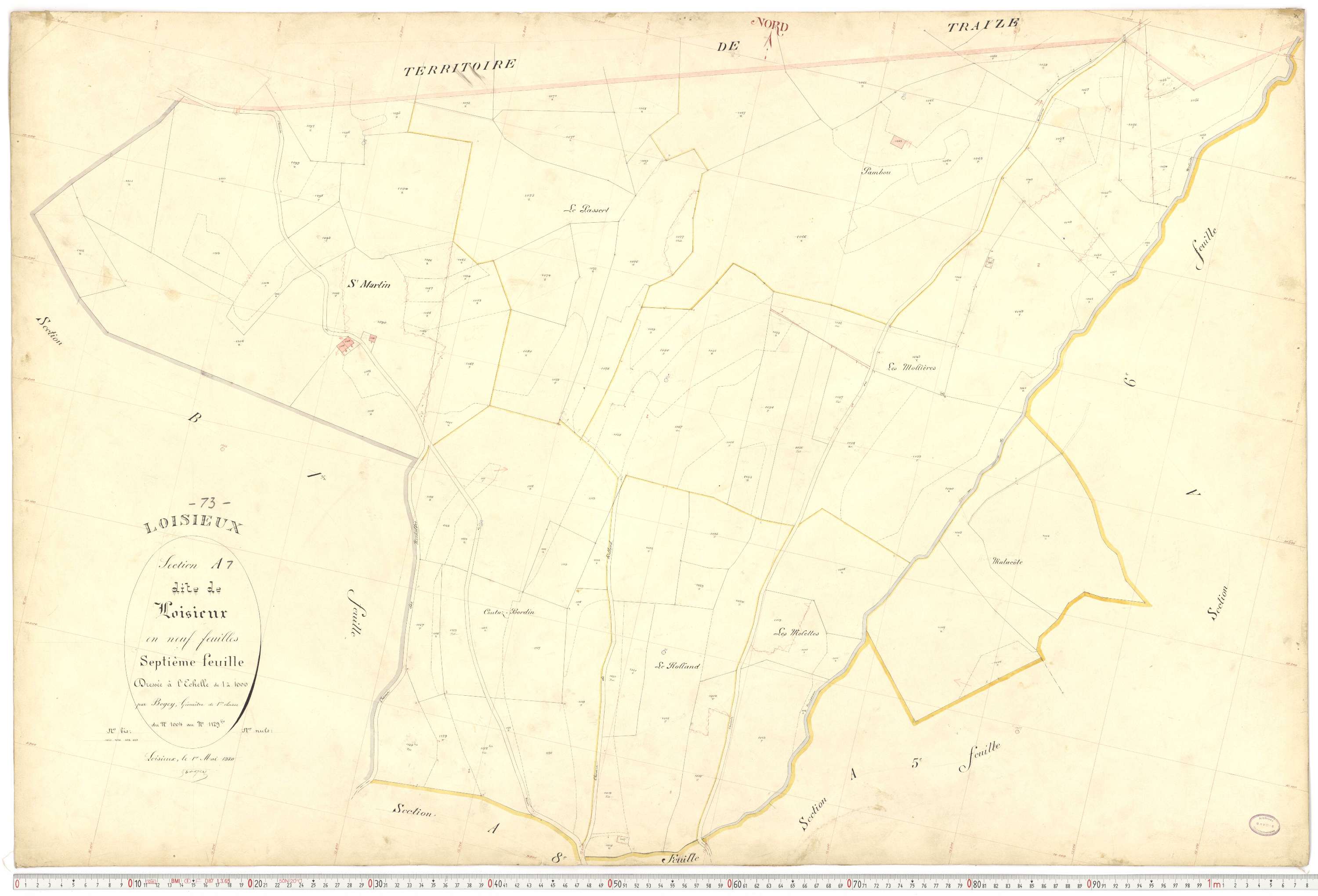 Loisieux - Plans cadastraux du premier cadastre français.