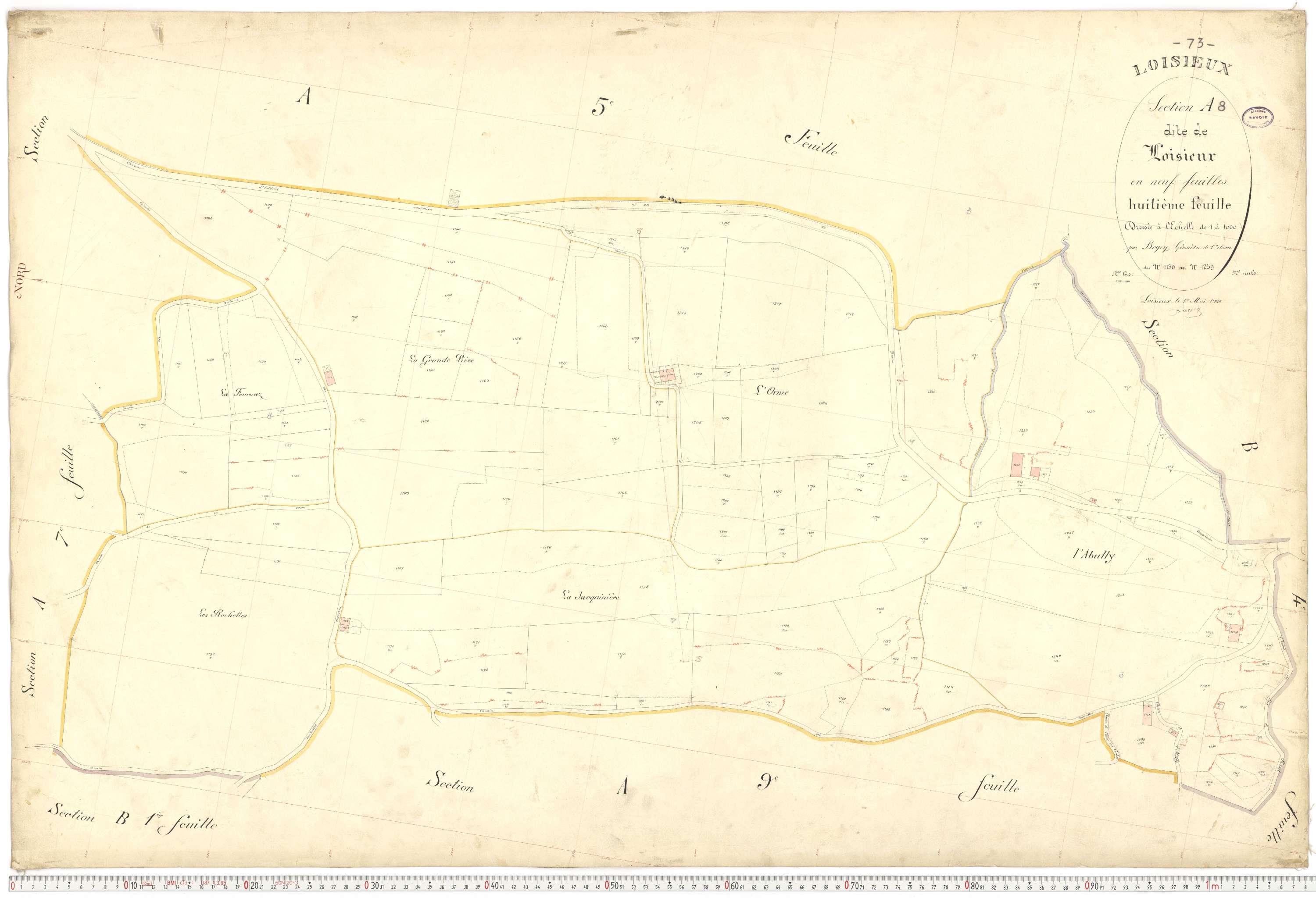 Loisieux - Plans cadastraux du premier cadastre français.