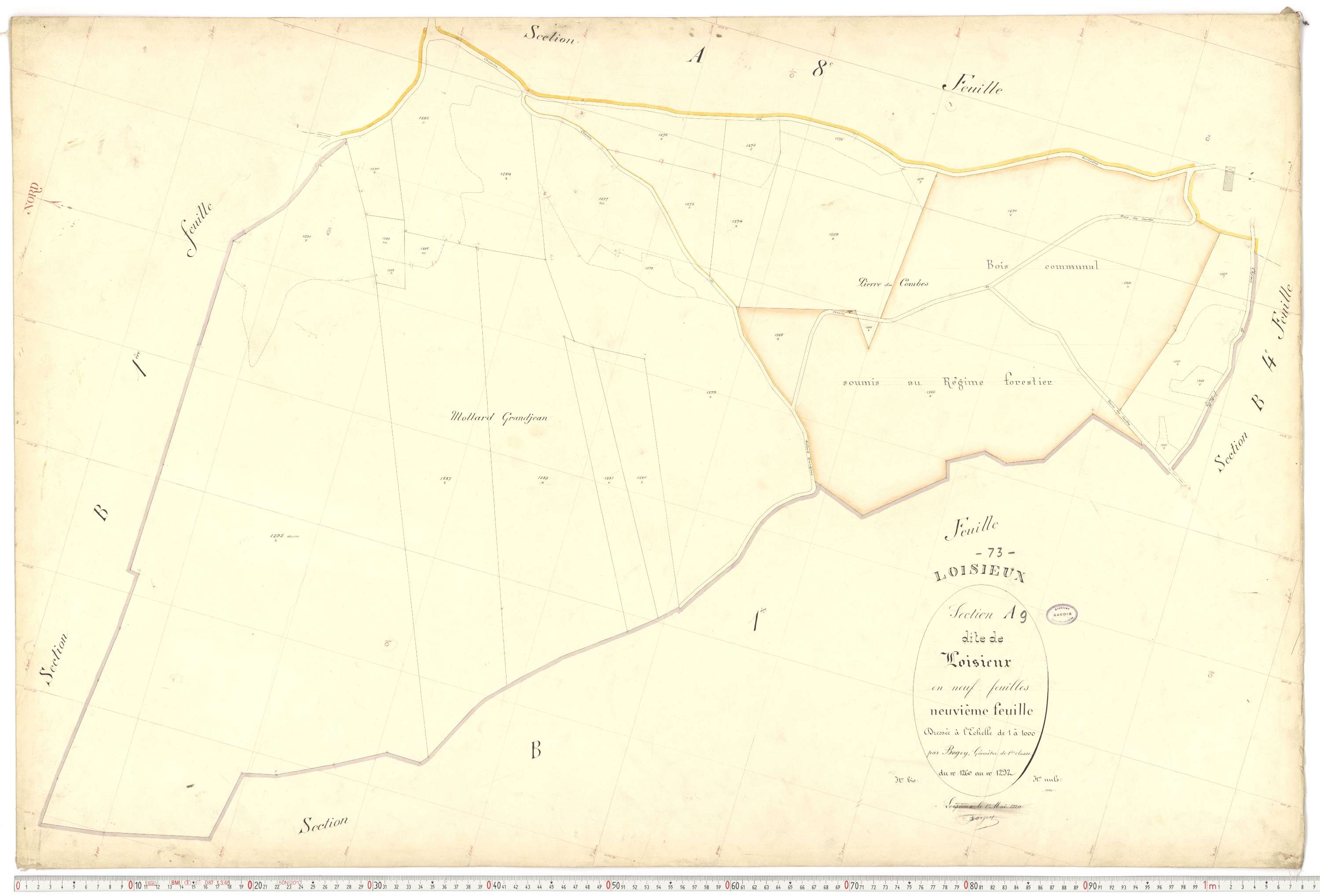 Loisieux - Plans cadastraux du premier cadastre français.