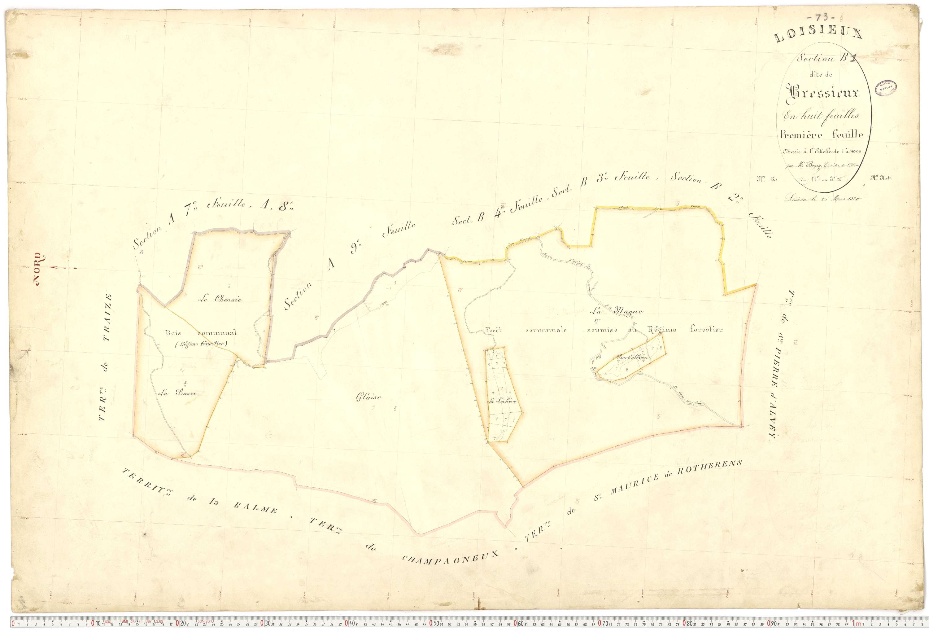 Loisieux - Plans cadastraux du premier cadastre français.