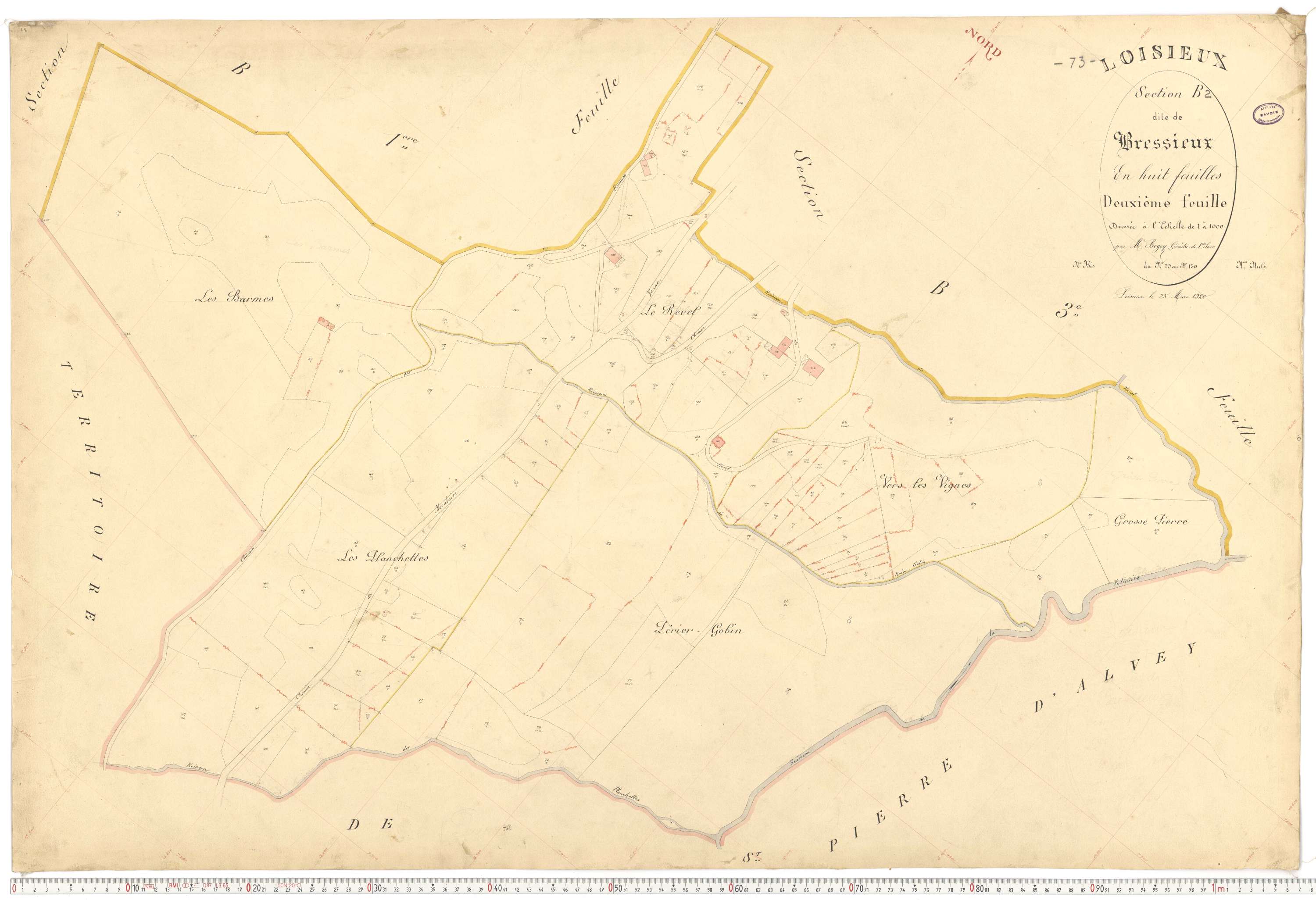 Loisieux - Plans cadastraux du premier cadastre français.