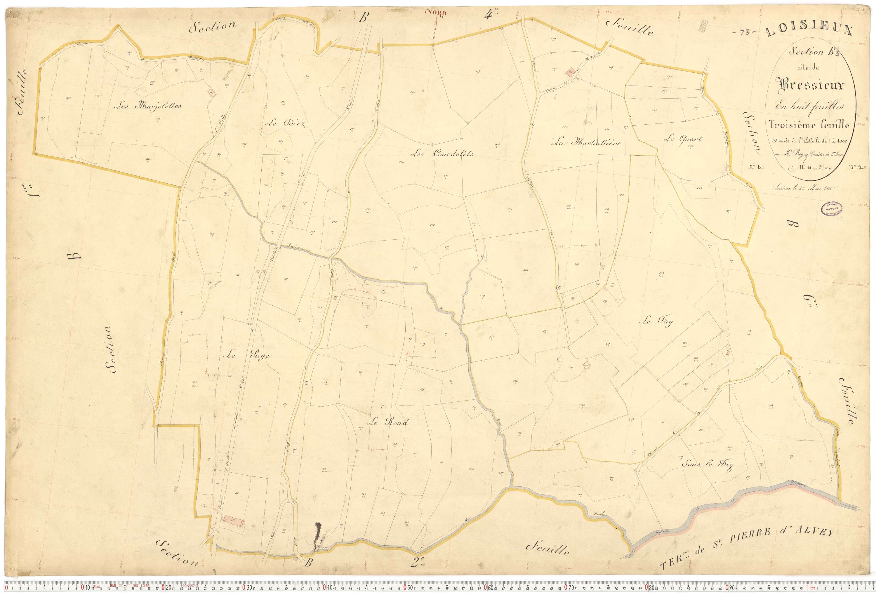 Loisieux - Plans cadastraux du premier cadastre français.
