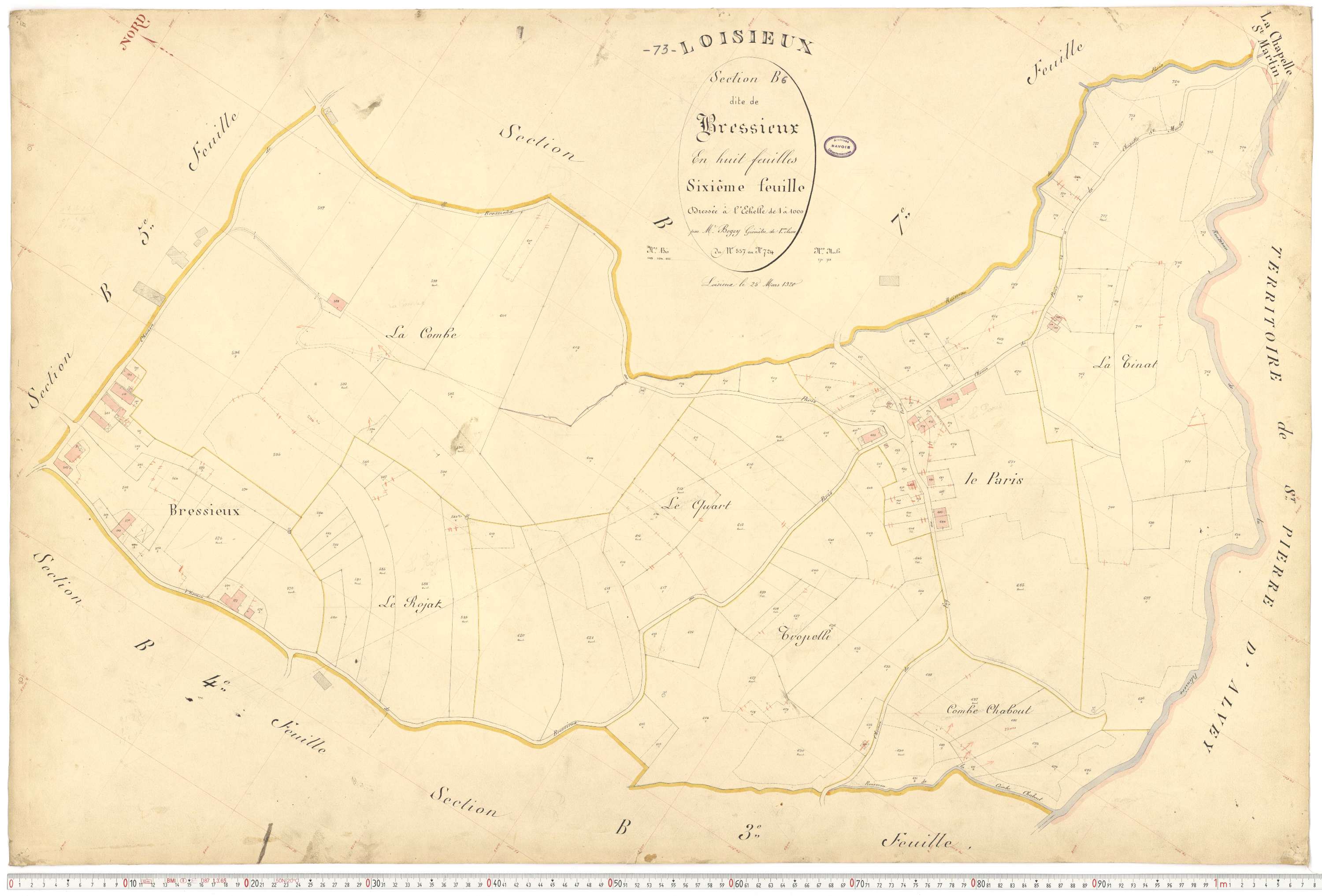 Loisieux - Plans cadastraux du premier cadastre français.