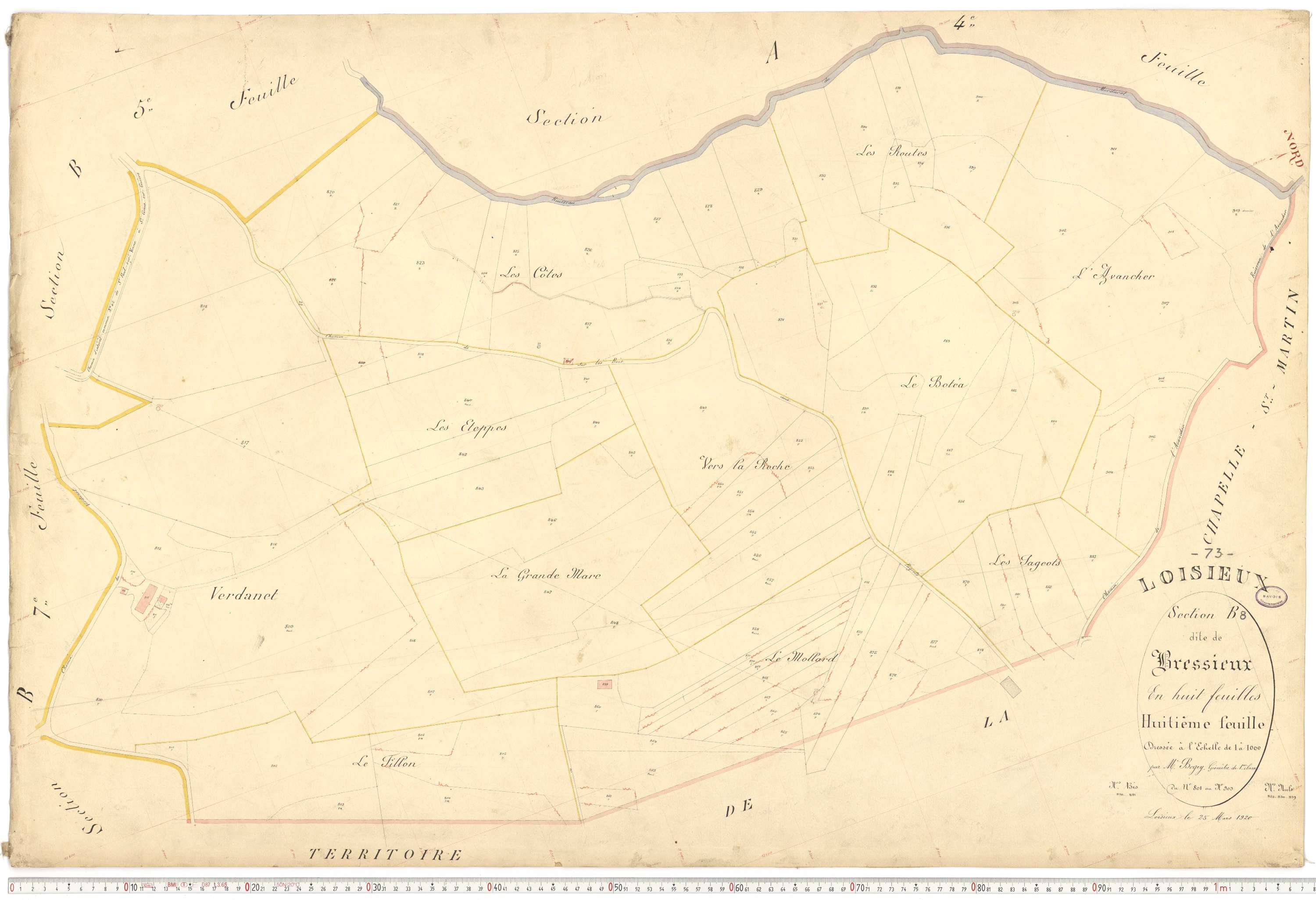 Loisieux - Plans cadastraux du premier cadastre français.