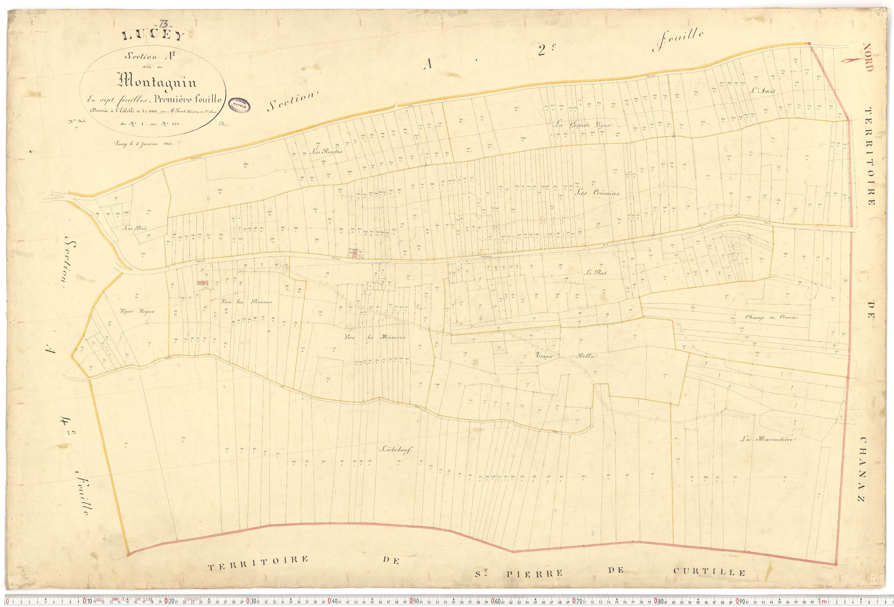 Lucey - Plans cadastraux du premier cadastre français.