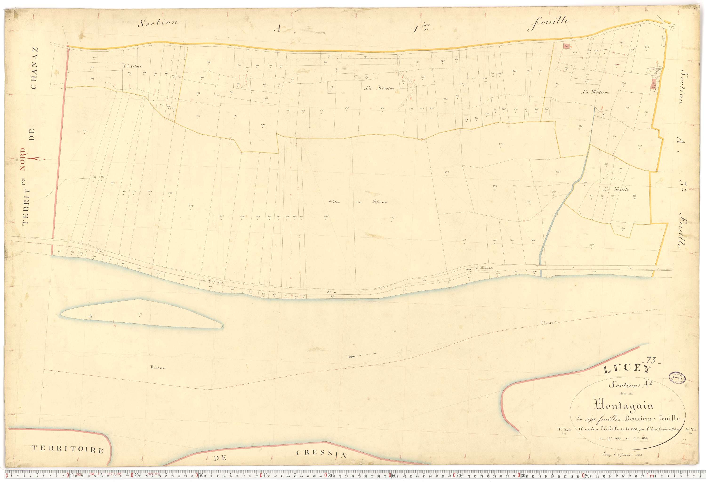 Lucey - Plans cadastraux du premier cadastre français.