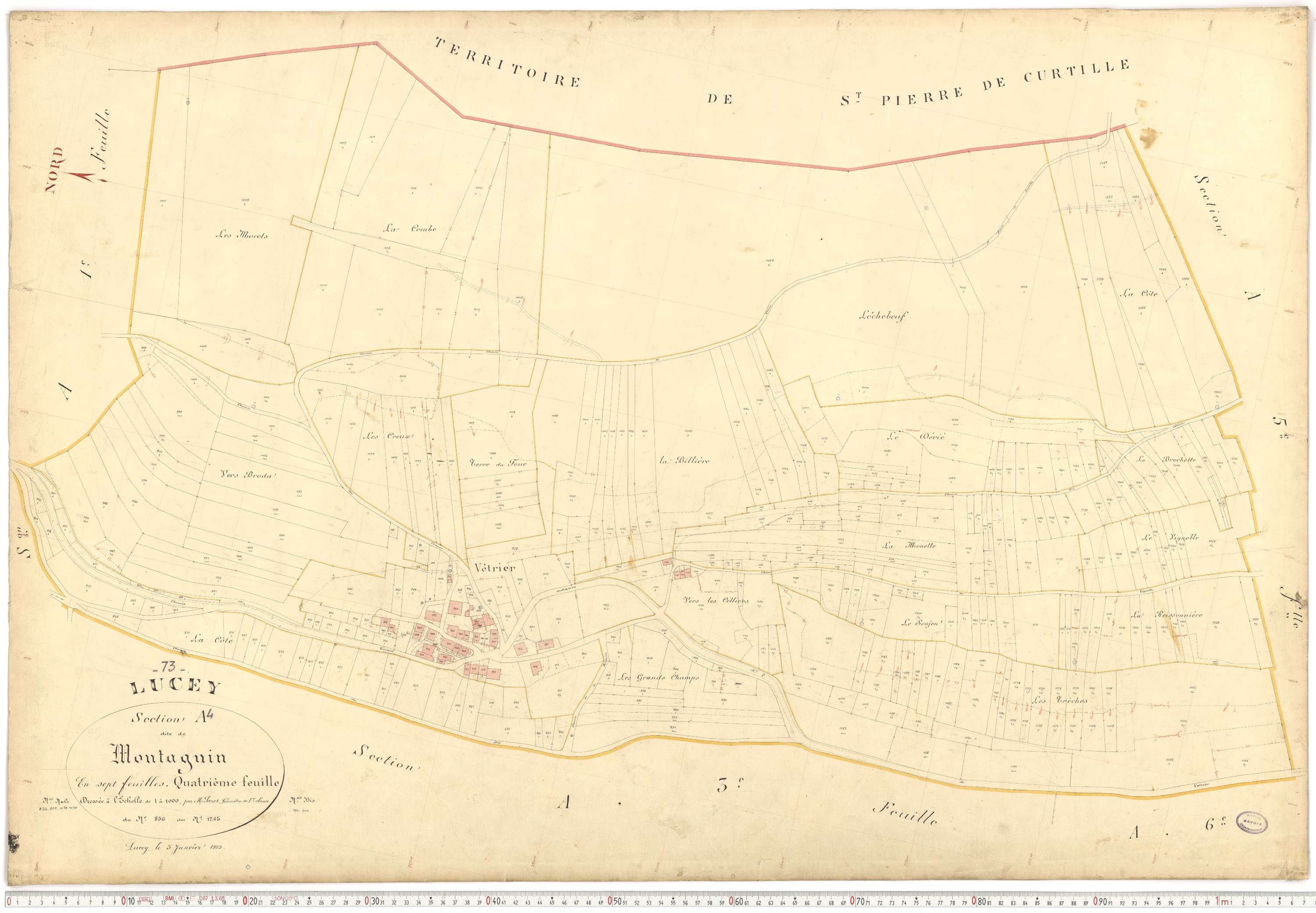 Lucey - Plans cadastraux du premier cadastre français.
