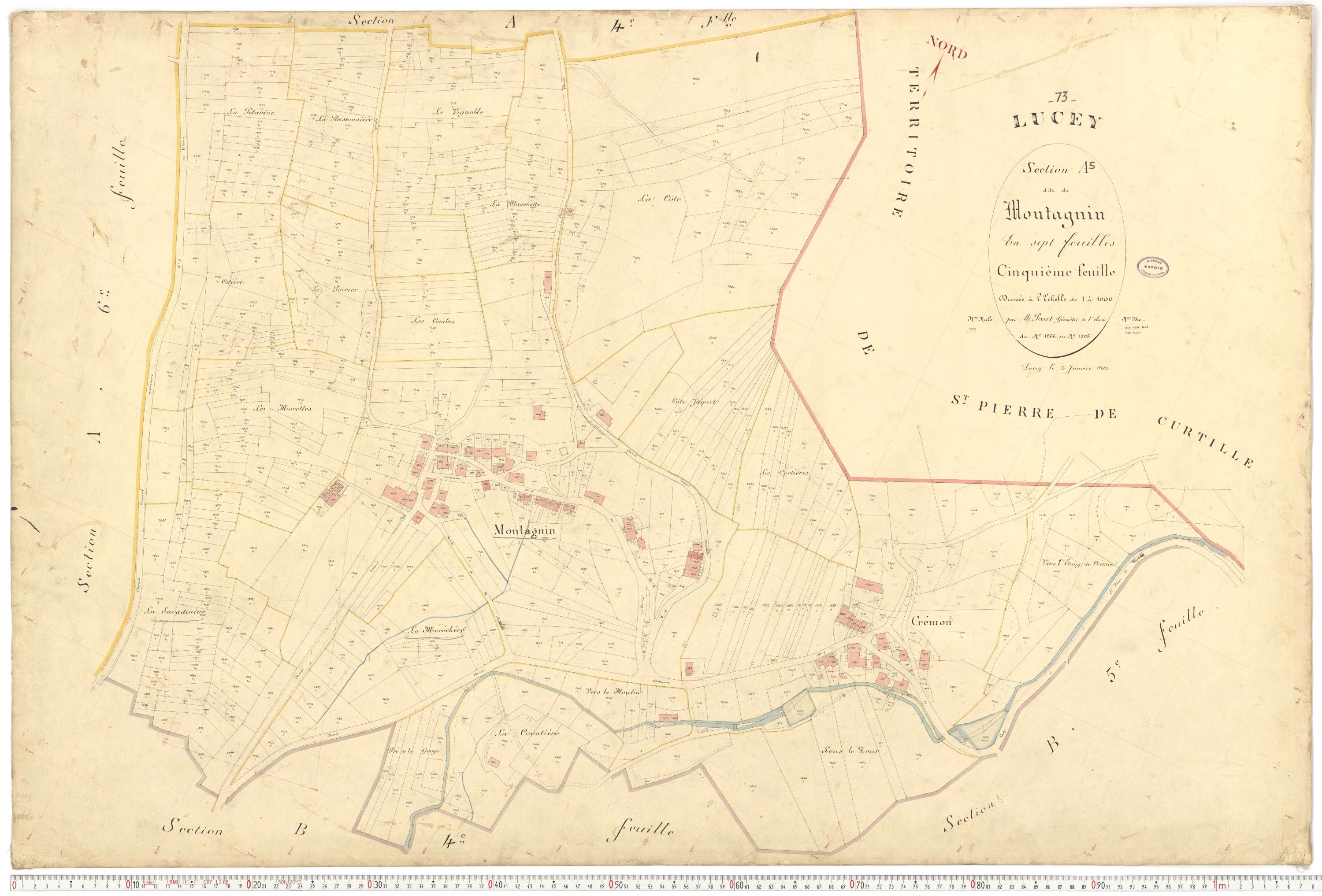 Lucey - Plans cadastraux du premier cadastre français.