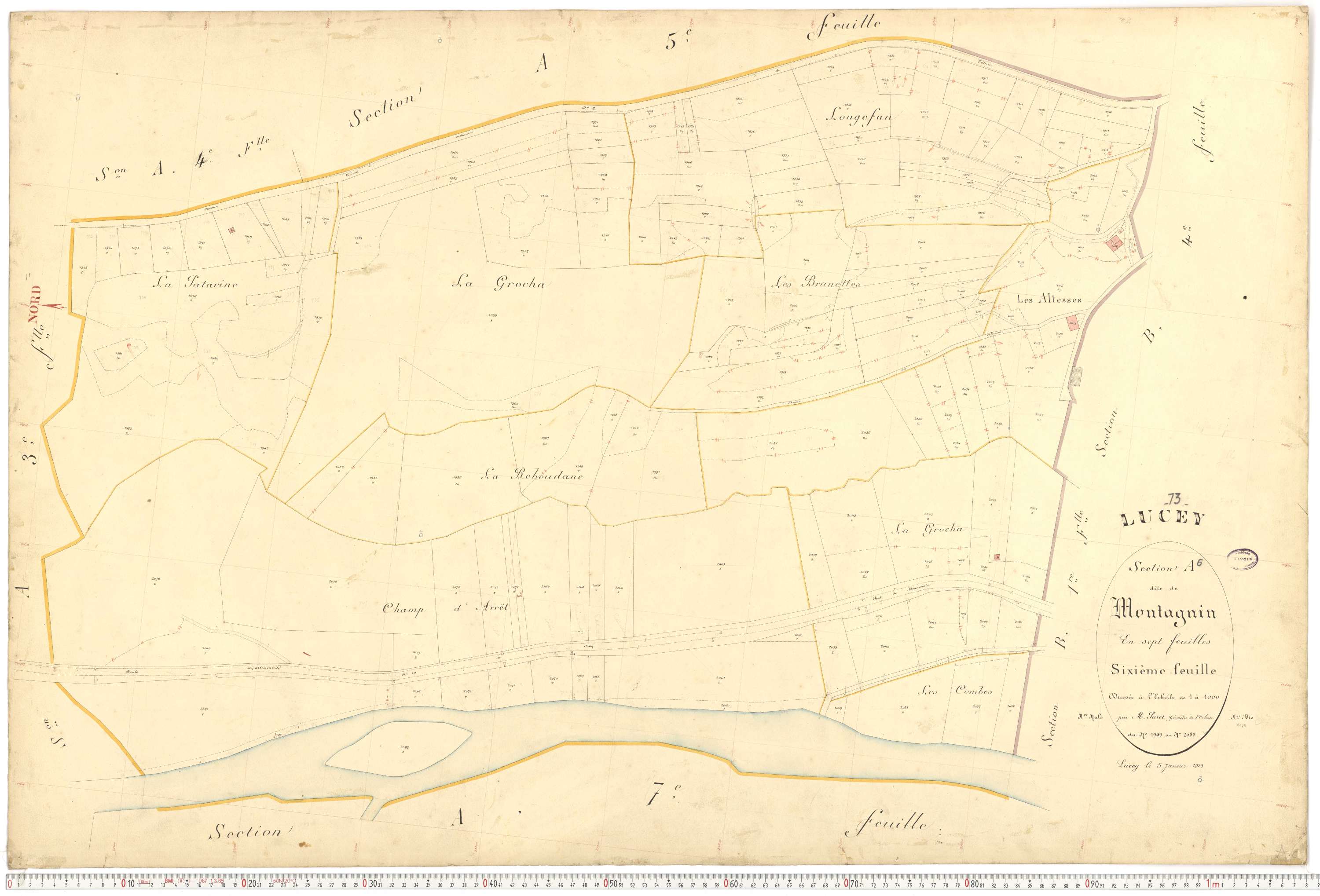 Lucey - Plans cadastraux du premier cadastre français.