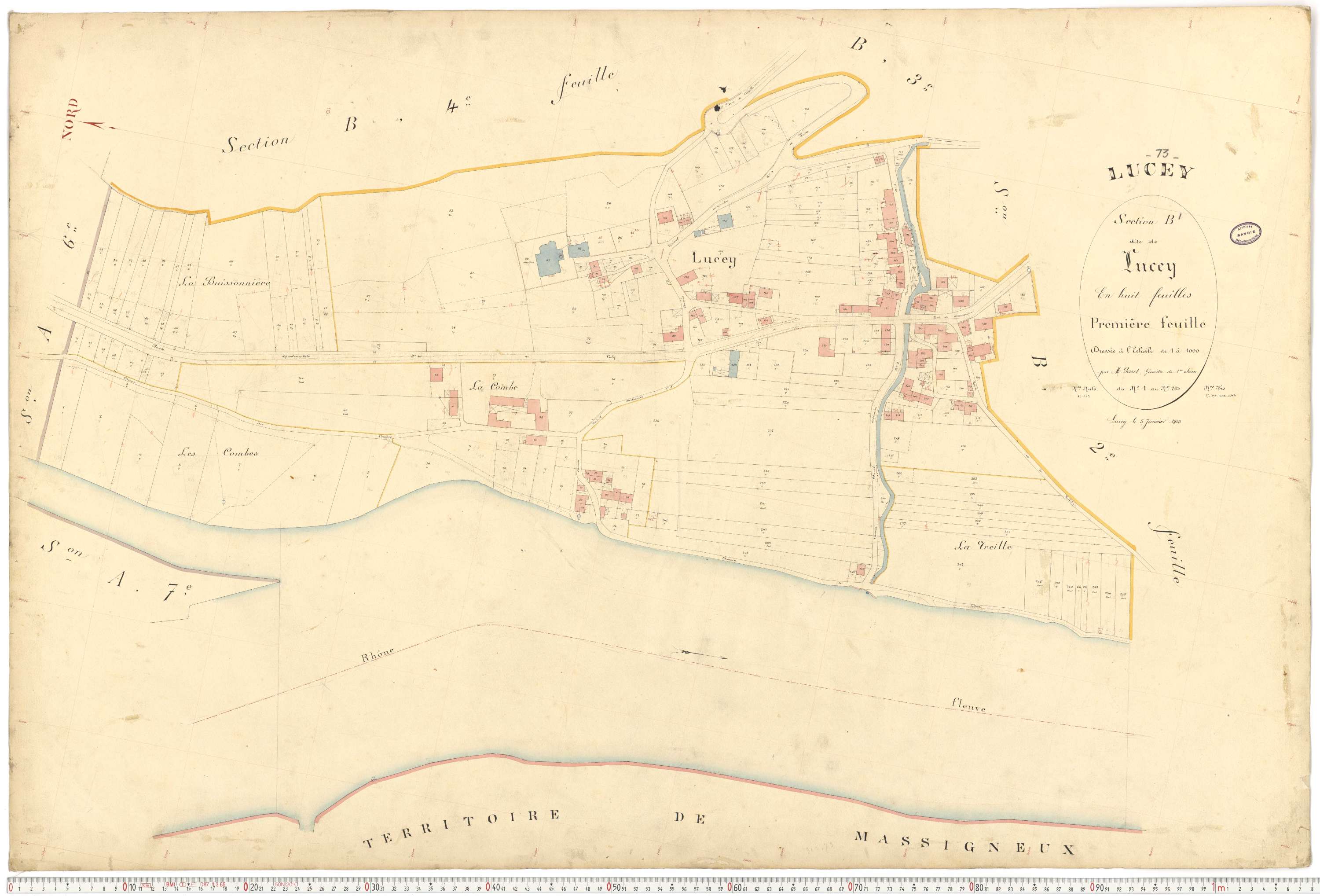 Lucey - Plans cadastraux du premier cadastre français.