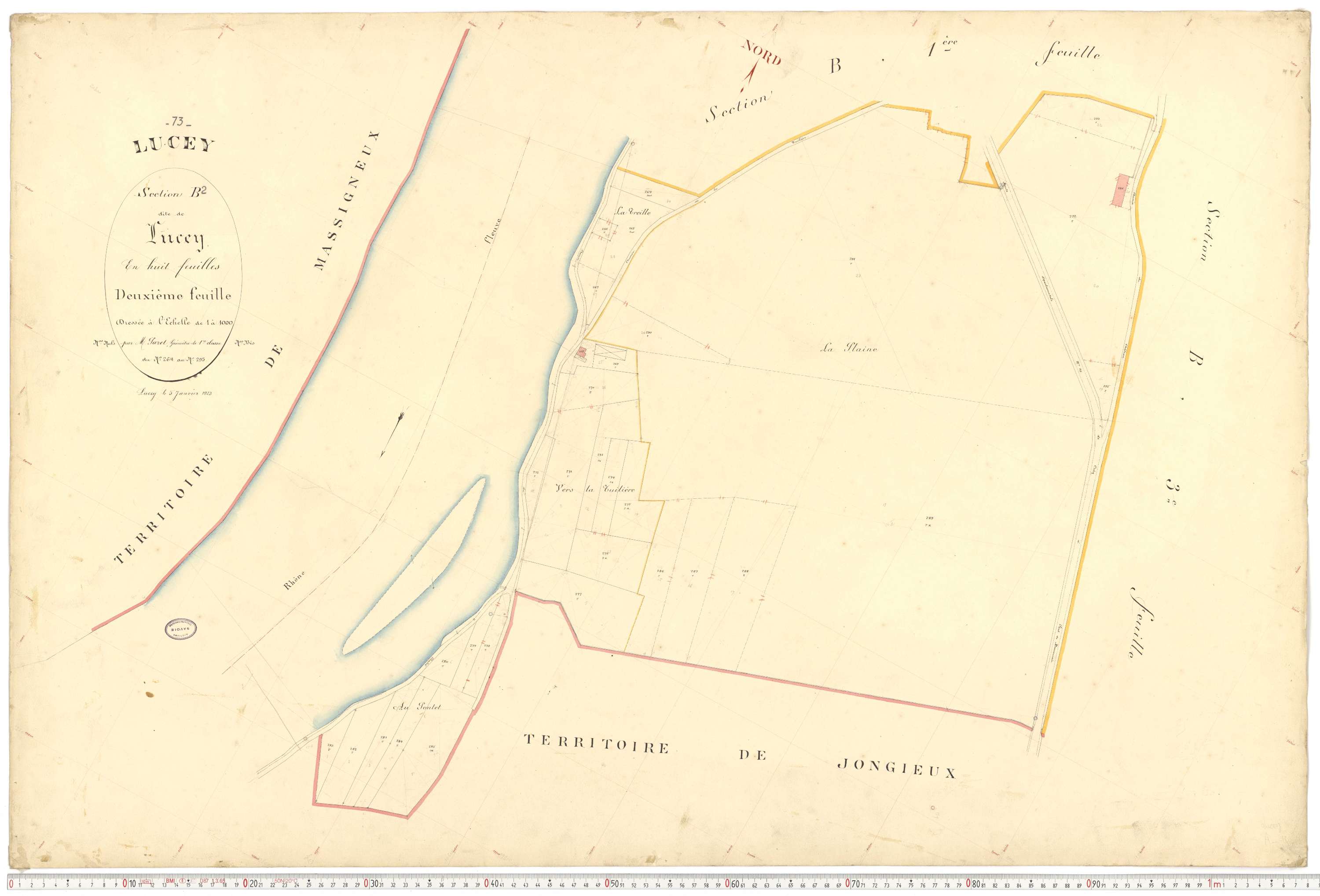 Lucey - Plans cadastraux du premier cadastre français.