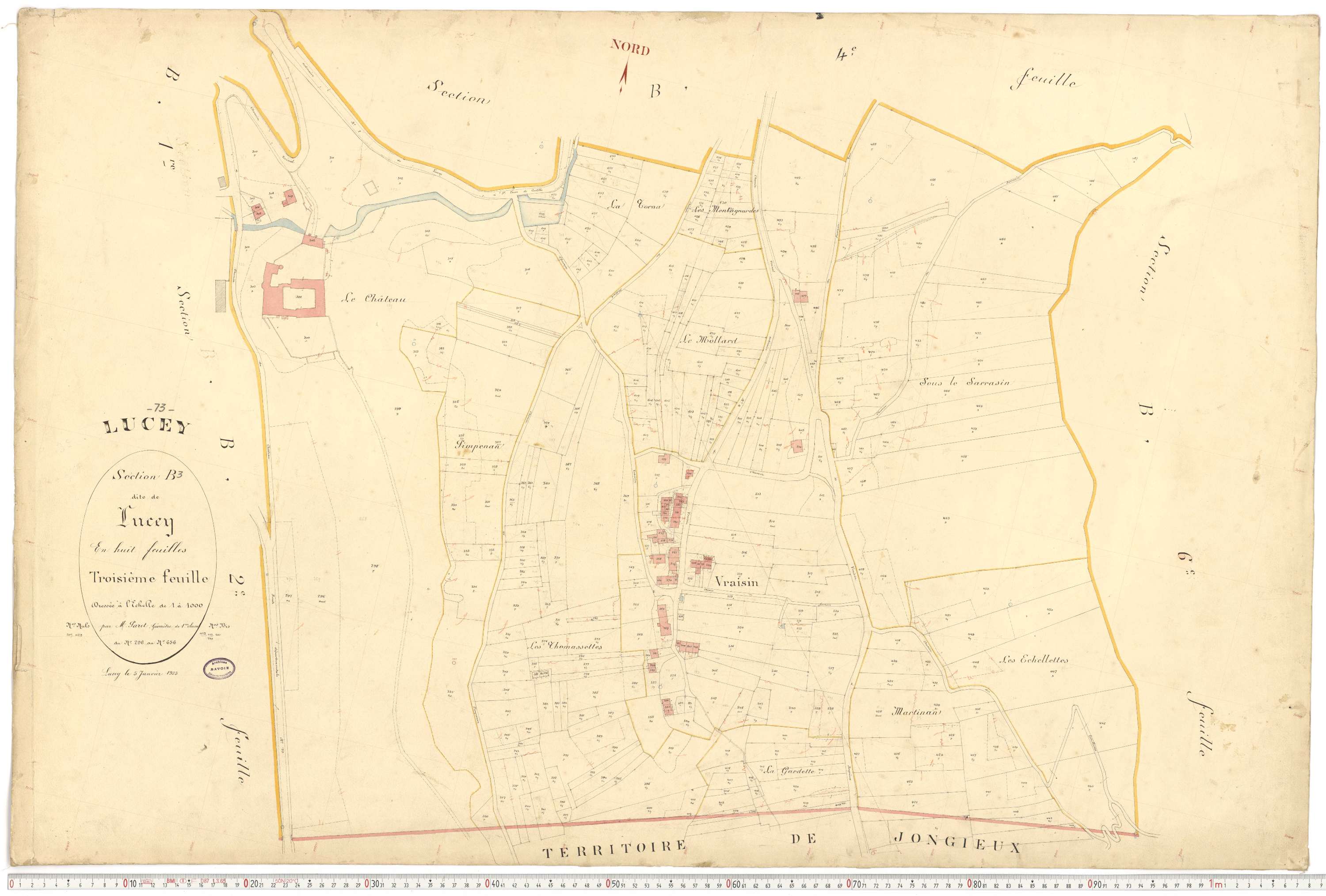 Lucey - Plans cadastraux du premier cadastre français.