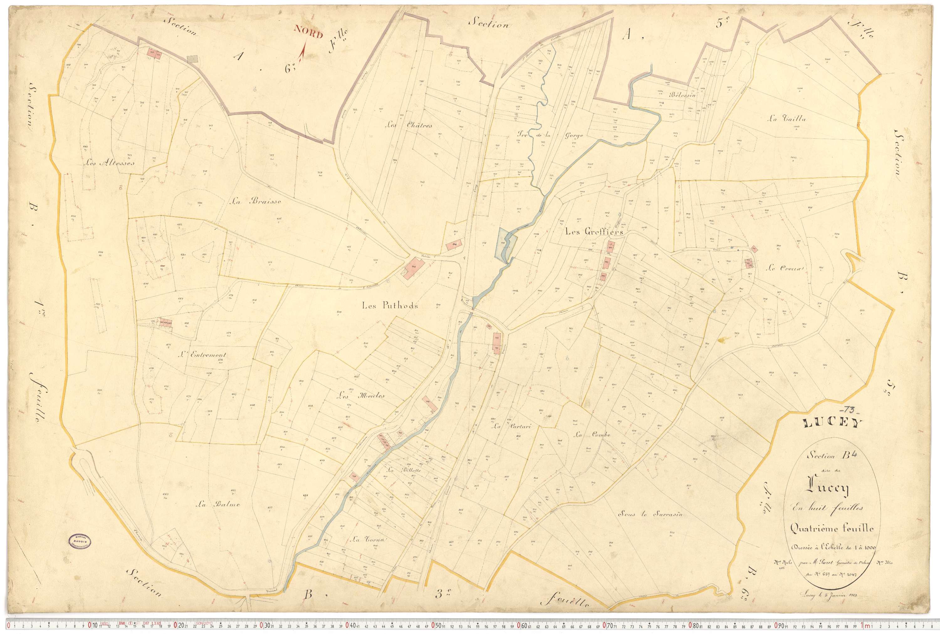 Lucey - Plans cadastraux du premier cadastre français.