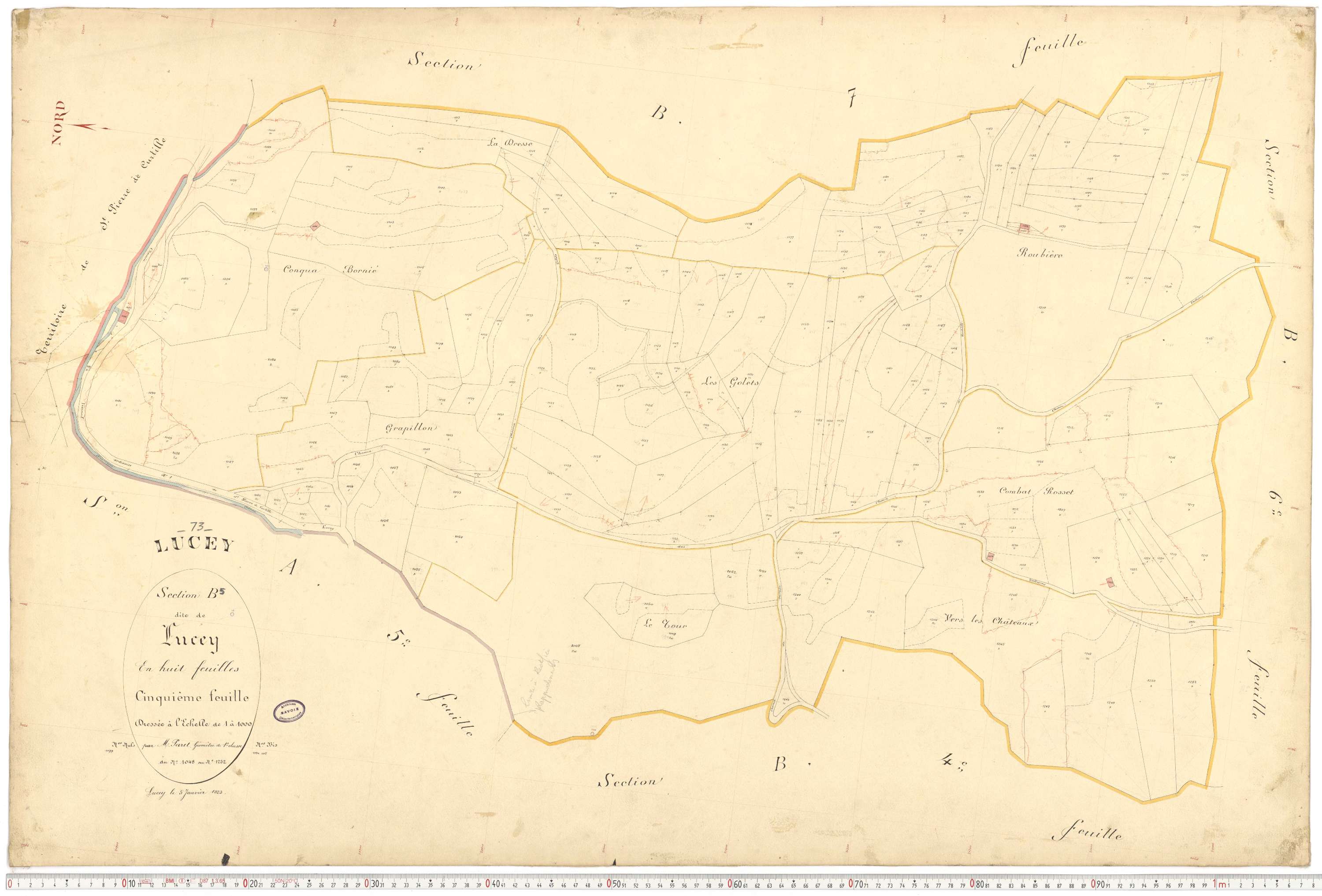Lucey - Plans cadastraux du premier cadastre français.