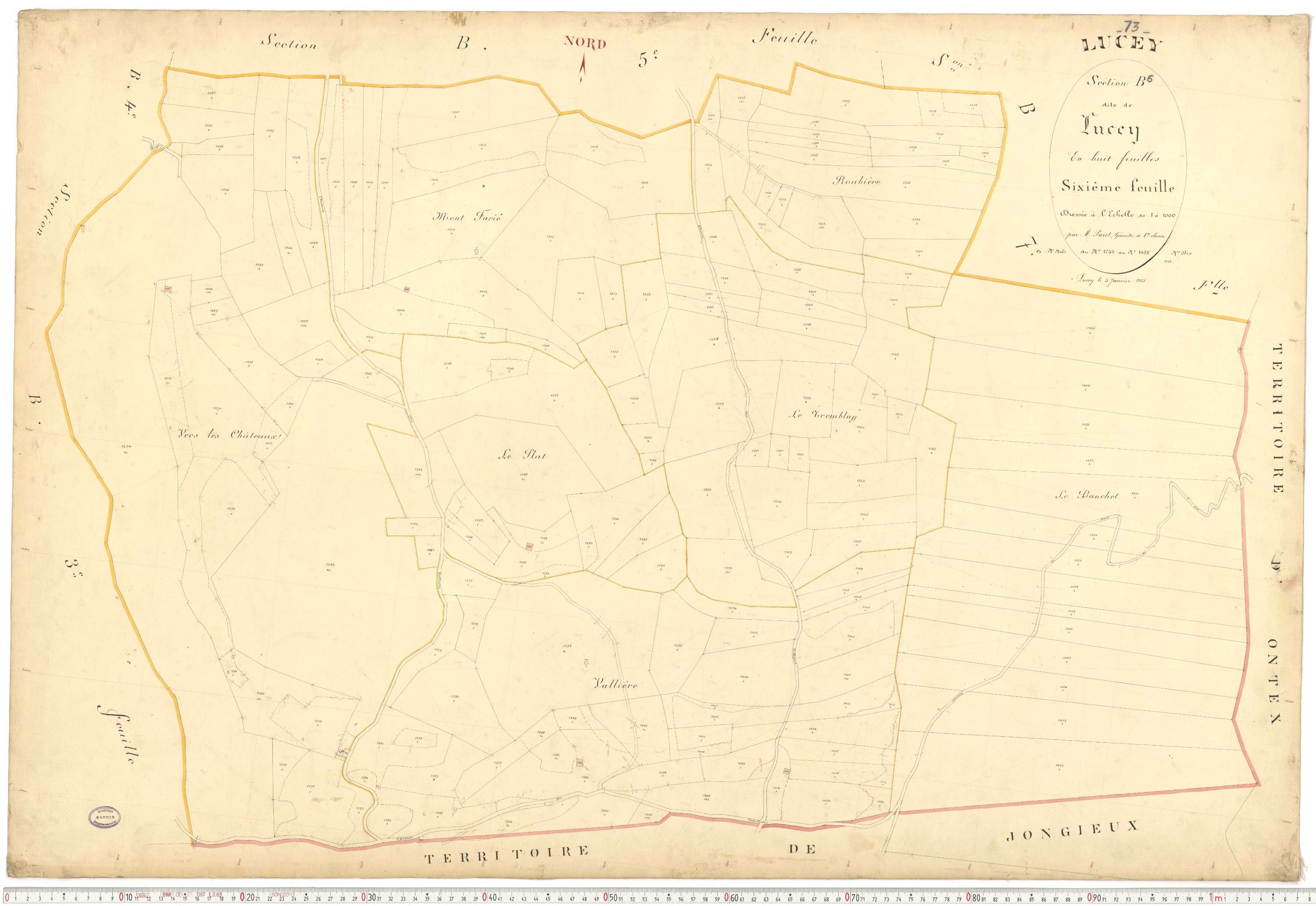 Lucey - Plans cadastraux du premier cadastre français.