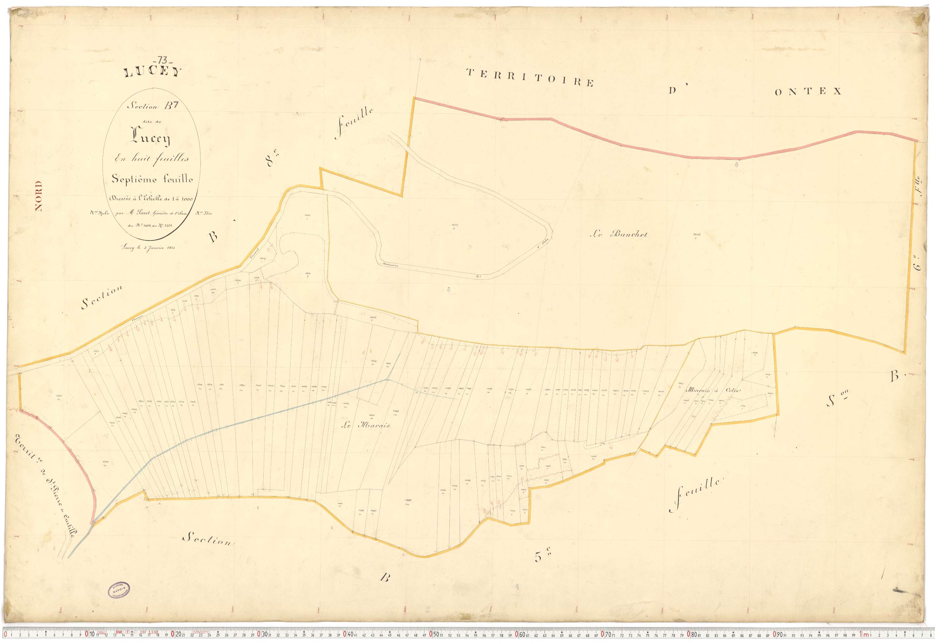 Lucey - Plans cadastraux du premier cadastre français.