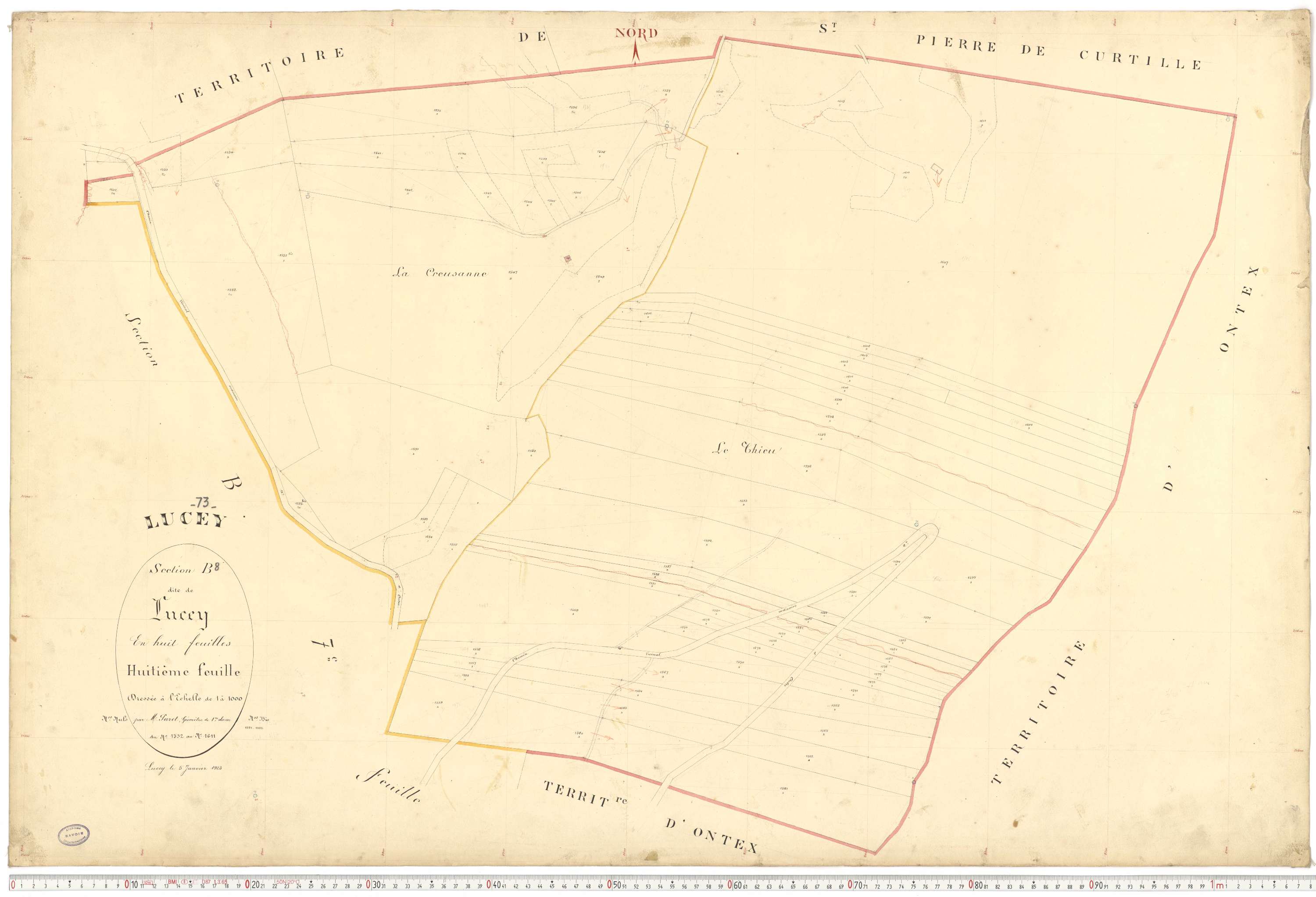 Lucey - Plans cadastraux du premier cadastre français.