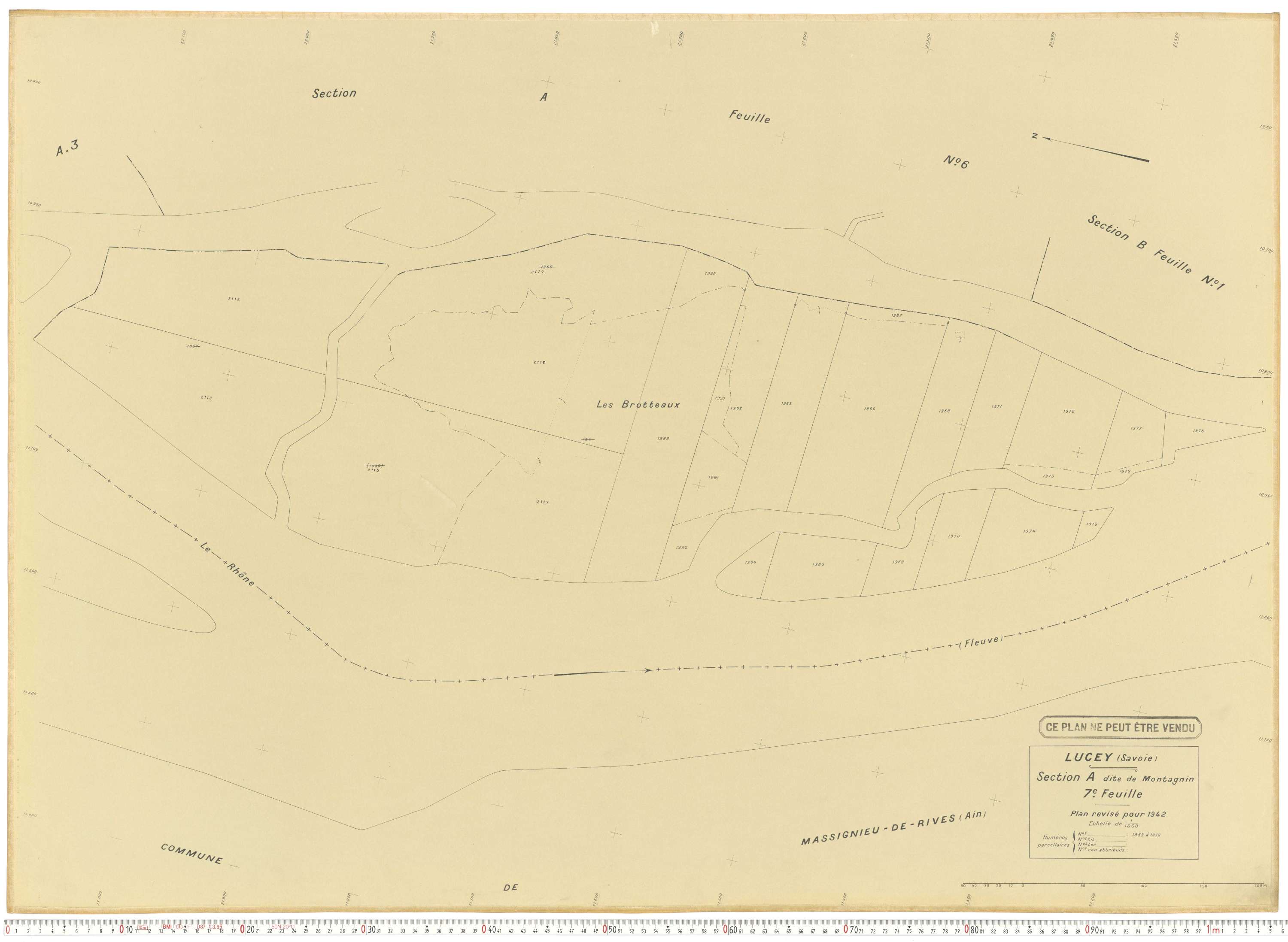 Lucey - Plans cadastraux du cadastre rénové.