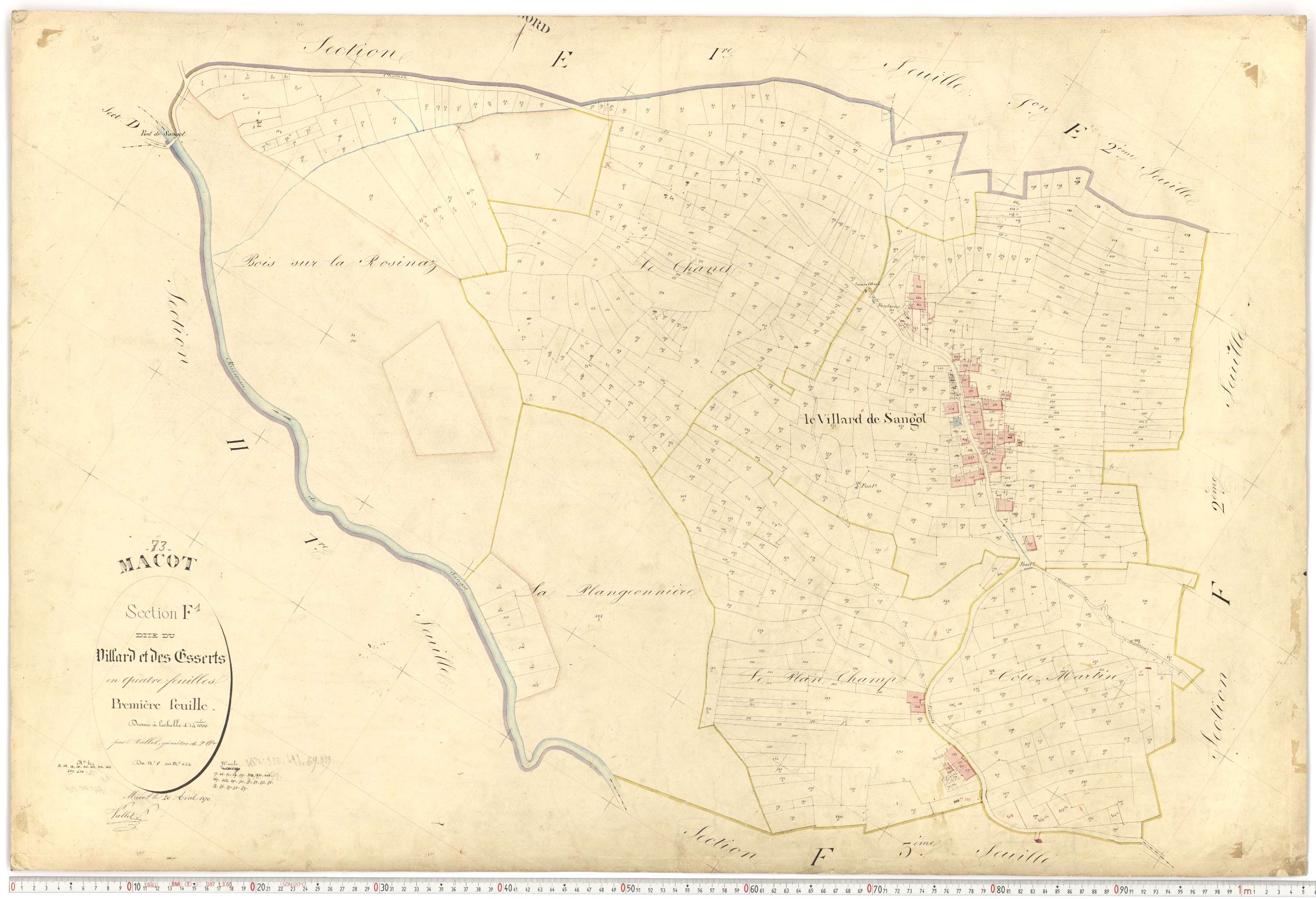 Mâcot-la-Plagne - Plans cadastraux du premier cadastre français.