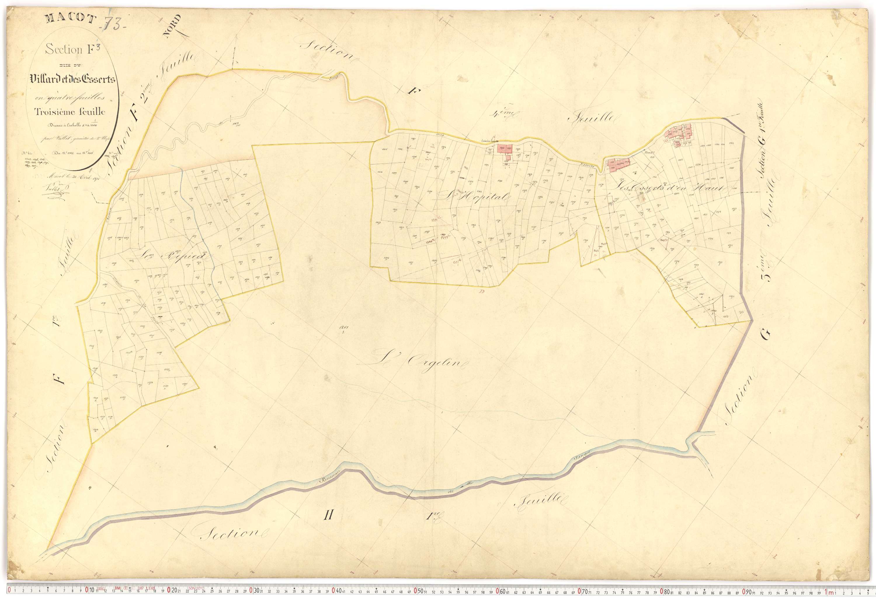 Mâcot-la-Plagne - Plans cadastraux du premier cadastre français.