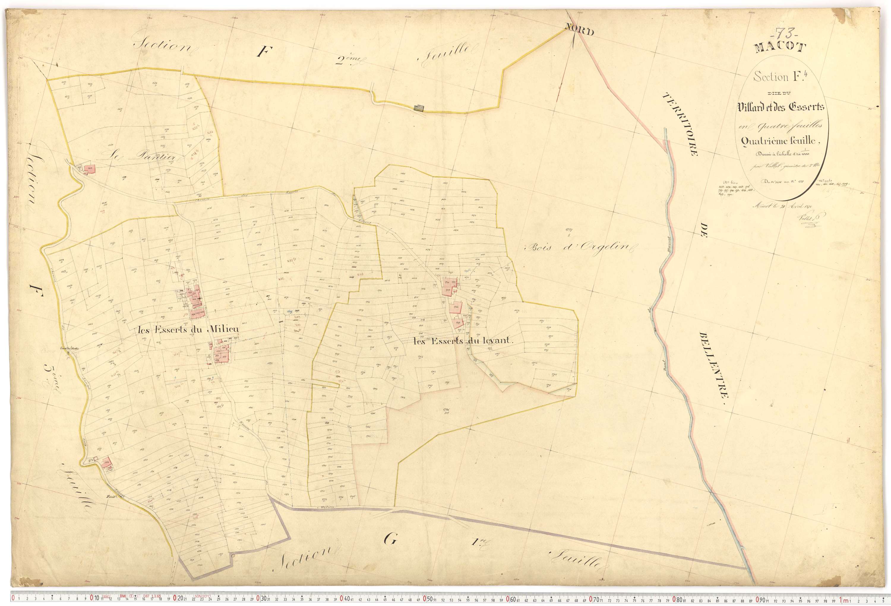 Mâcot-la-Plagne - Plans cadastraux du premier cadastre français.