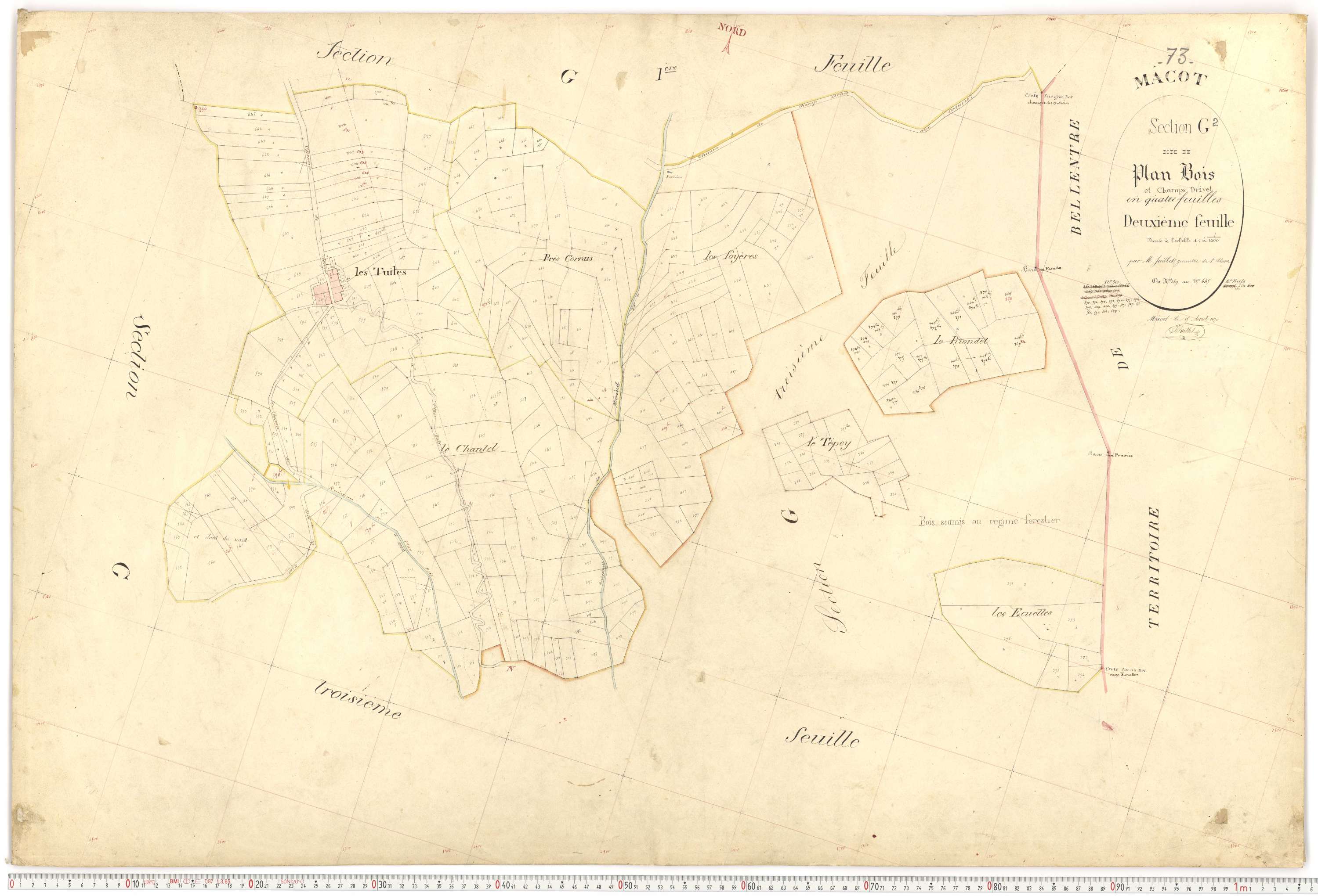 Mâcot-la-Plagne - Plans cadastraux du premier cadastre français.