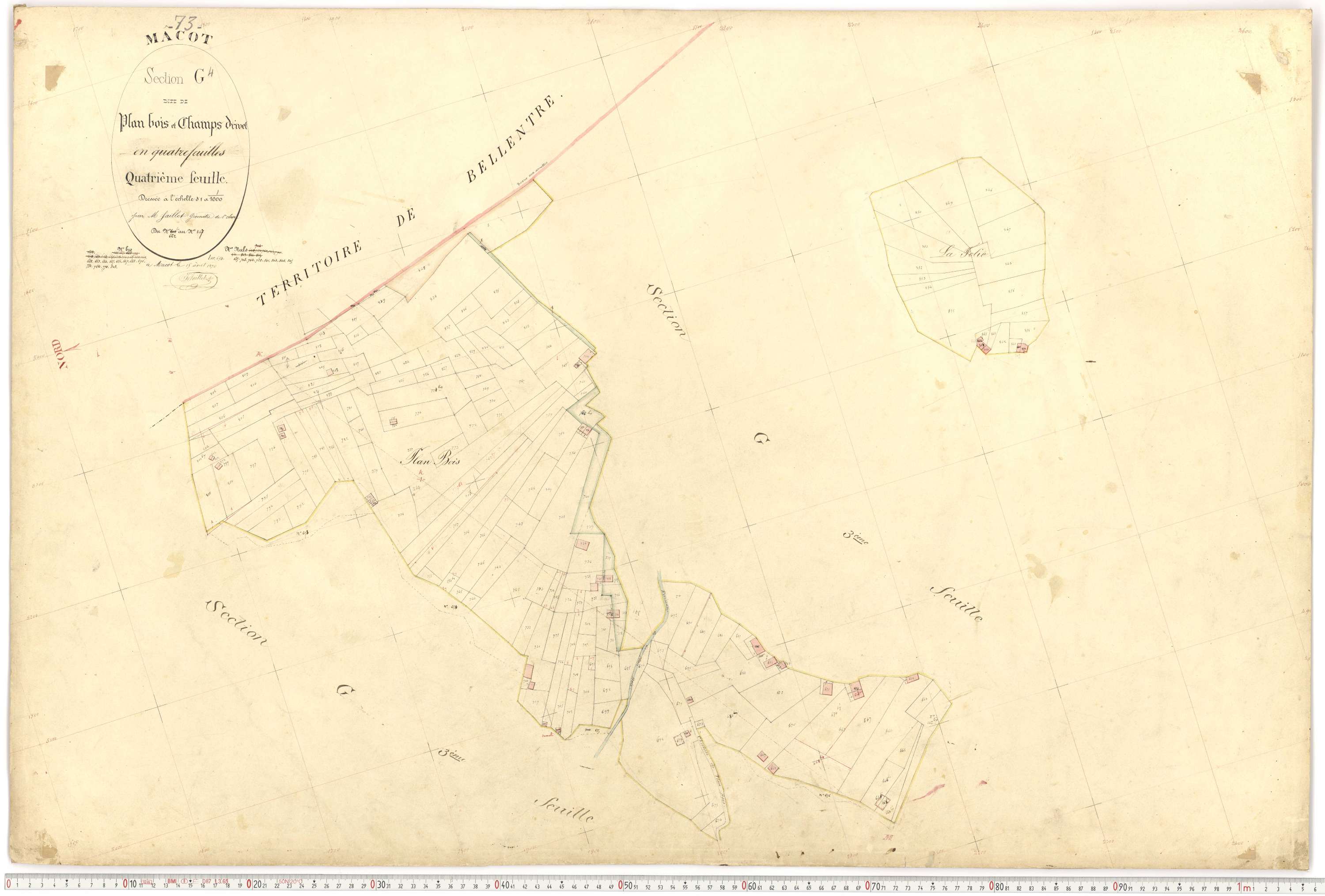 Mâcot-la-Plagne - Plans cadastraux du premier cadastre français.