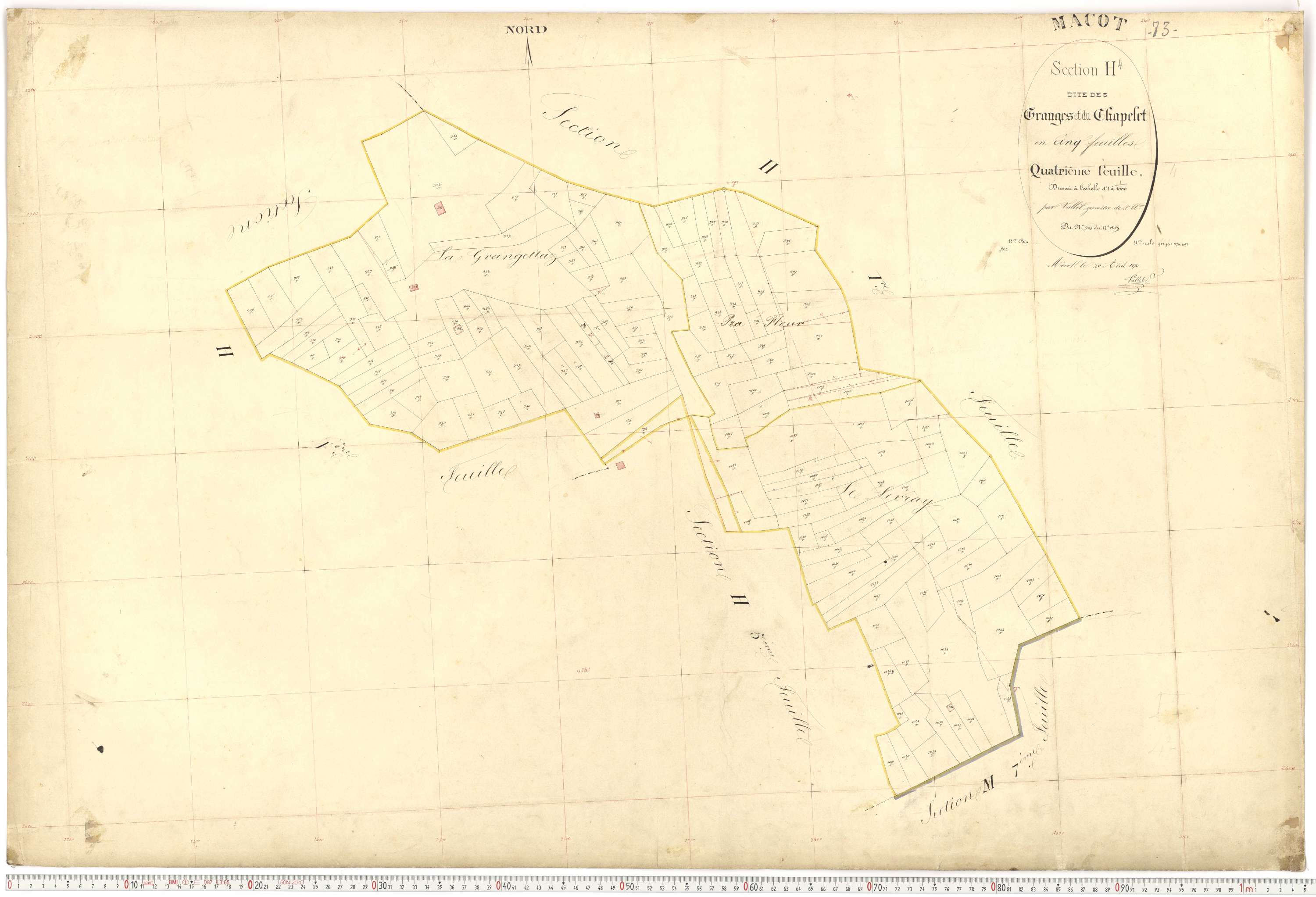 Mâcot-la-Plagne - Plans cadastraux du premier cadastre français.