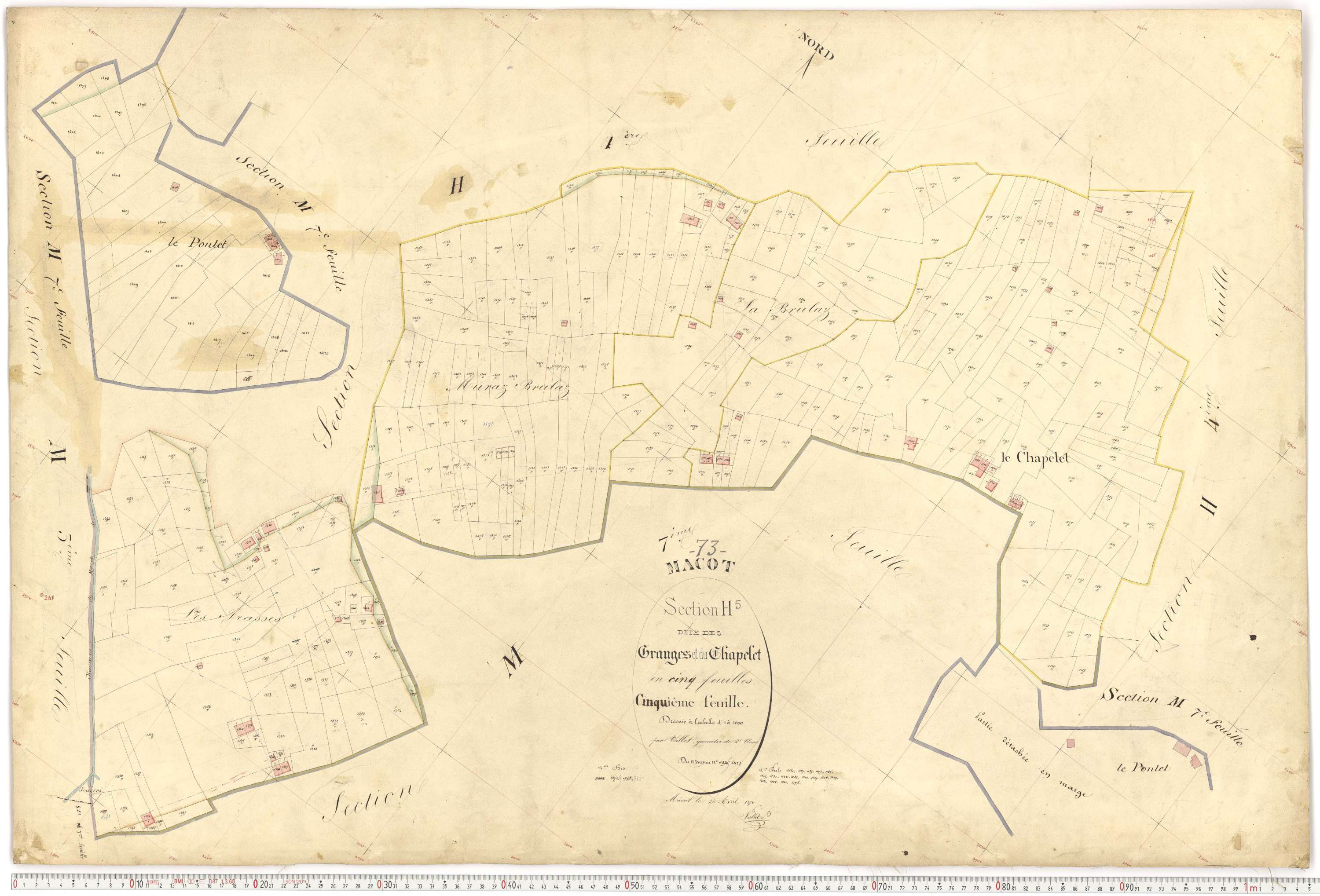 Mâcot-la-Plagne - Plans cadastraux du premier cadastre français.