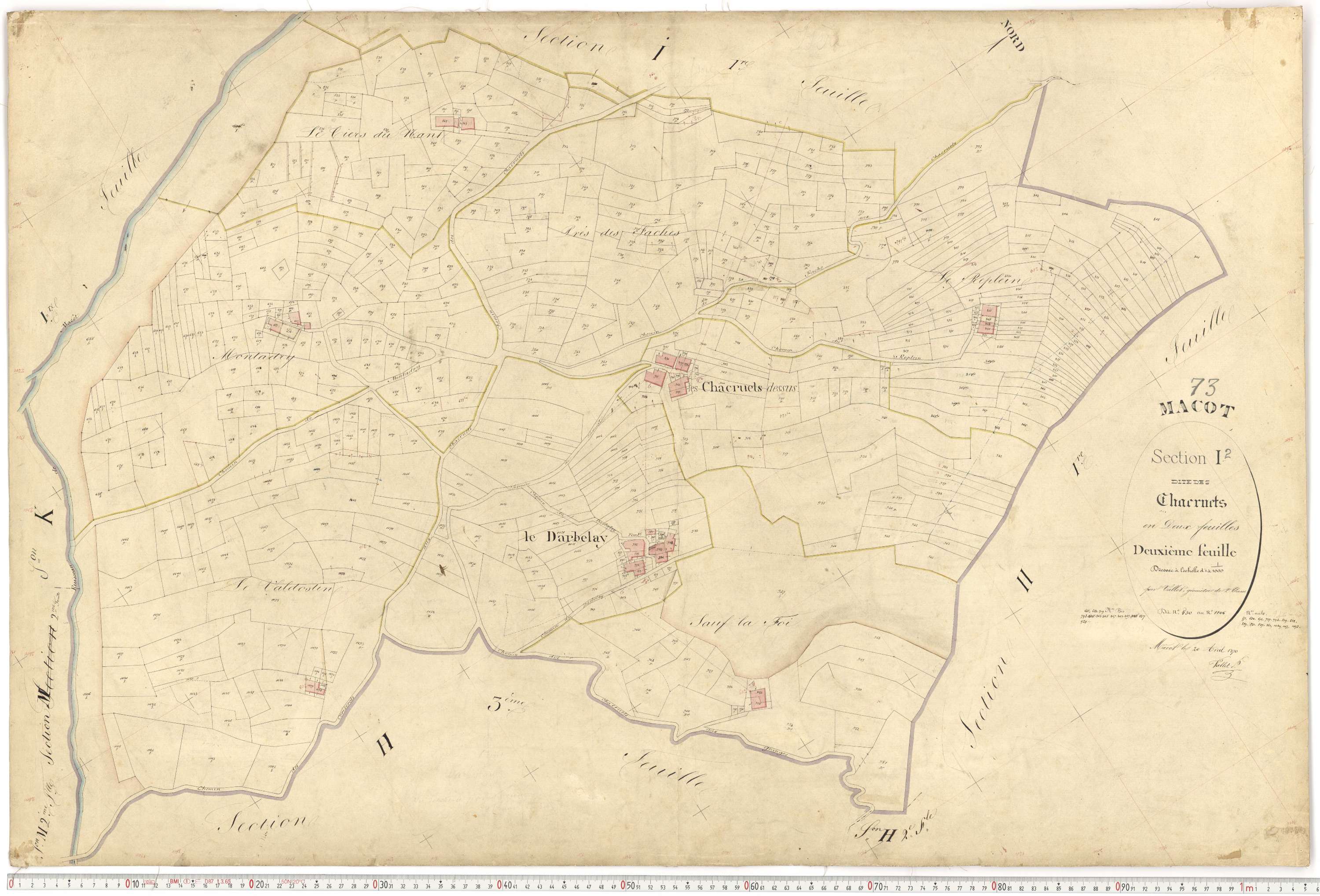 Mâcot-la-Plagne - Plans cadastraux du premier cadastre français.