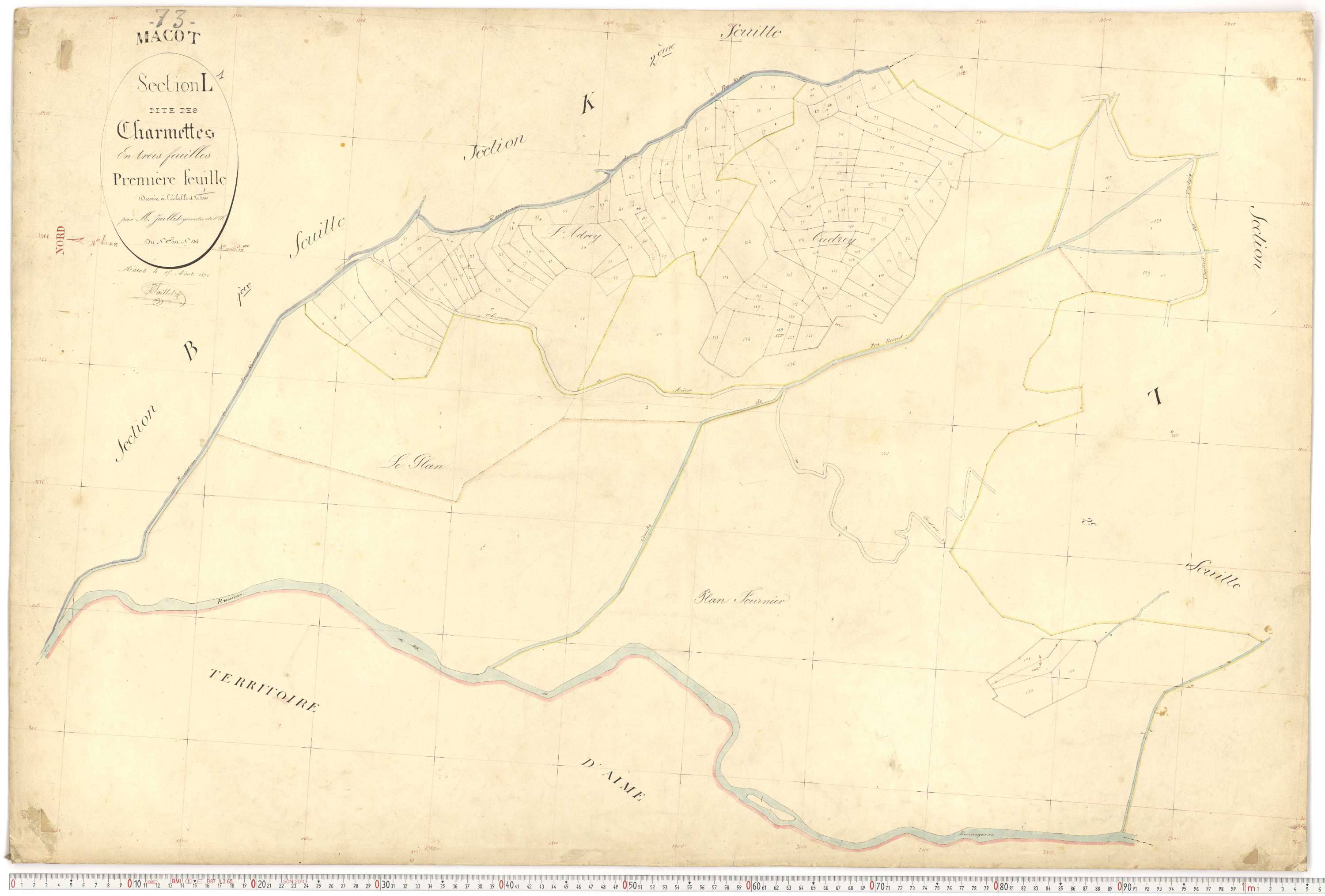Mâcot-la-Plagne - Plans cadastraux du premier cadastre français.