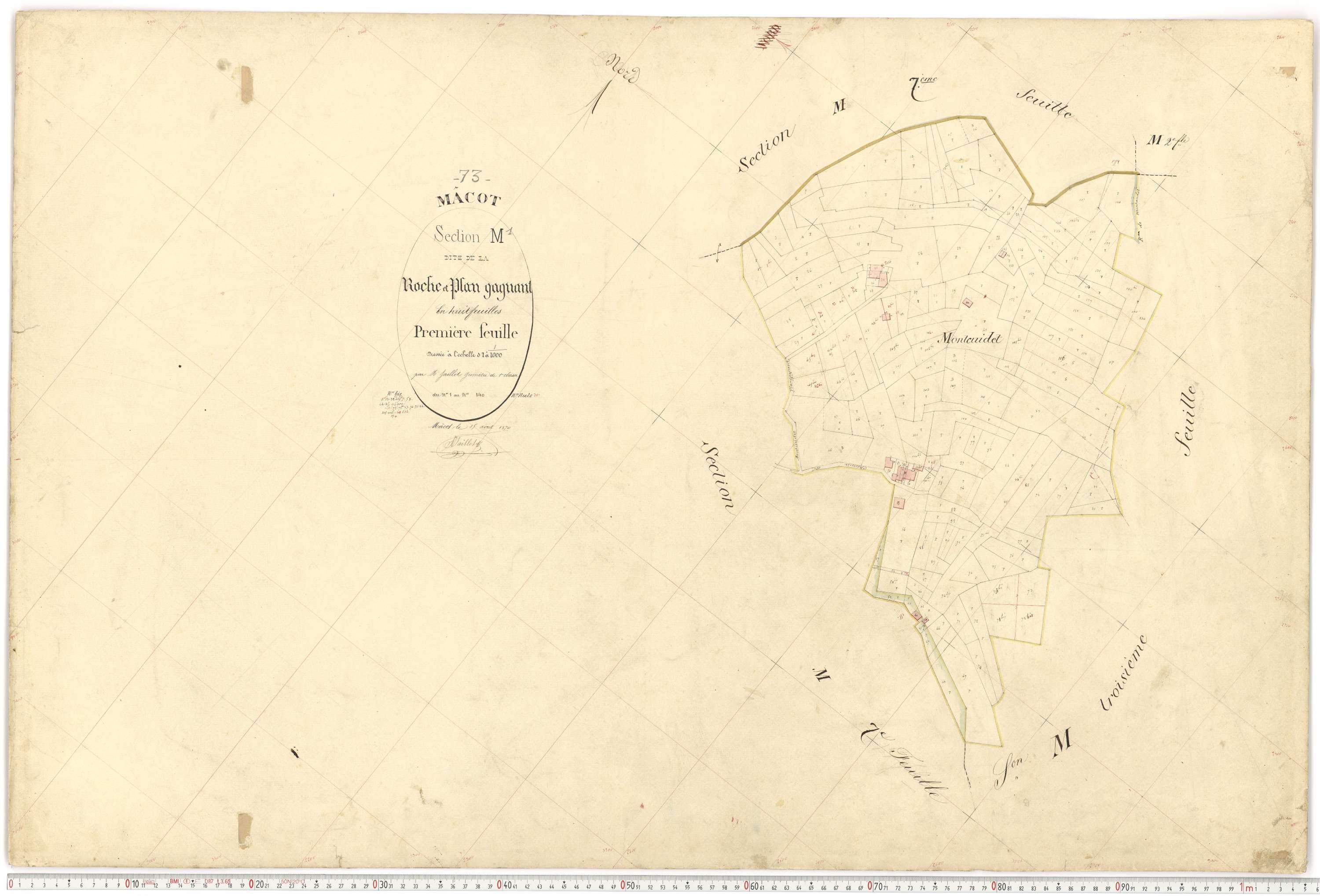 Mâcot-la-Plagne - Plans cadastraux du premier cadastre français.
