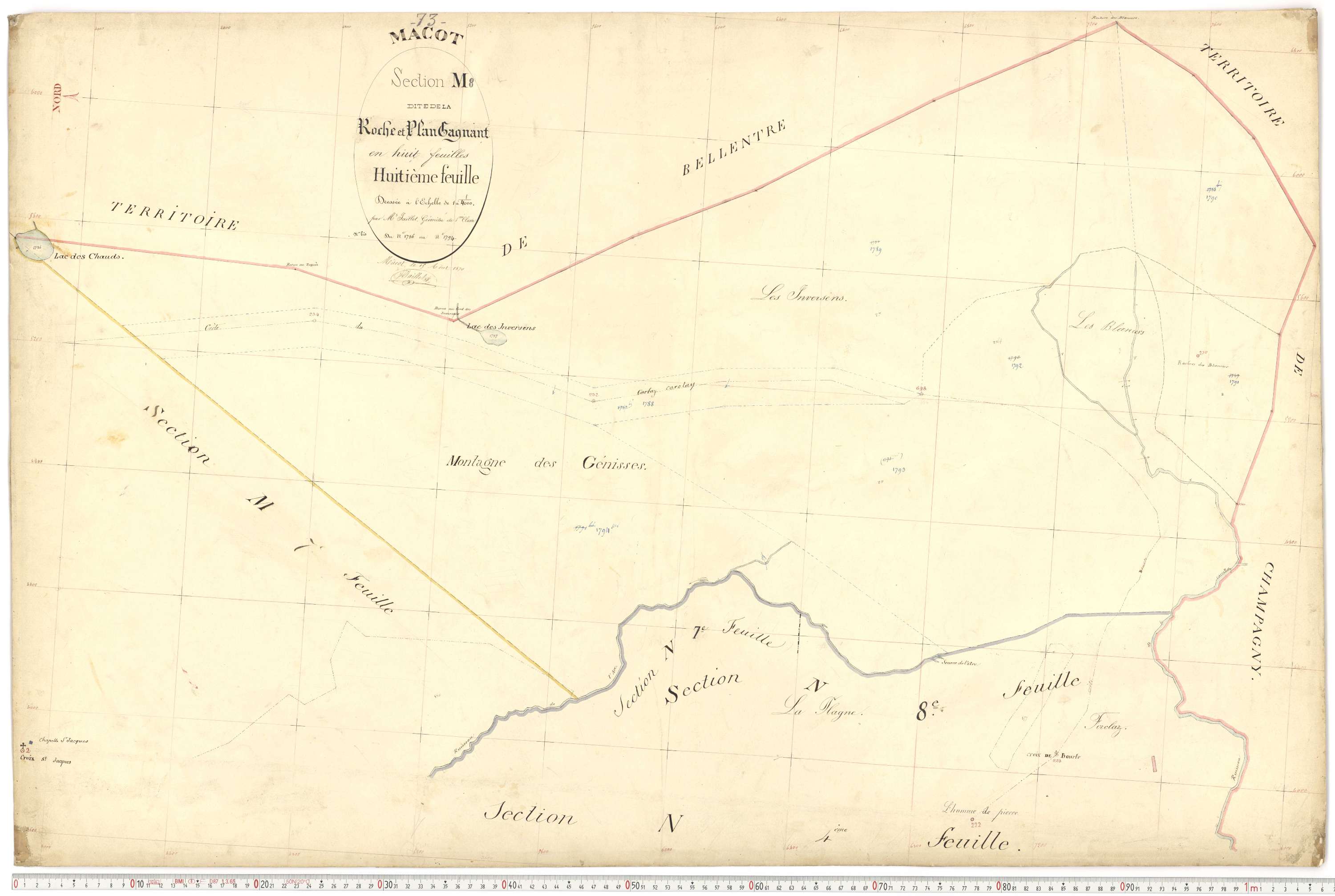 Mâcot-la-Plagne - Plans cadastraux du premier cadastre français.