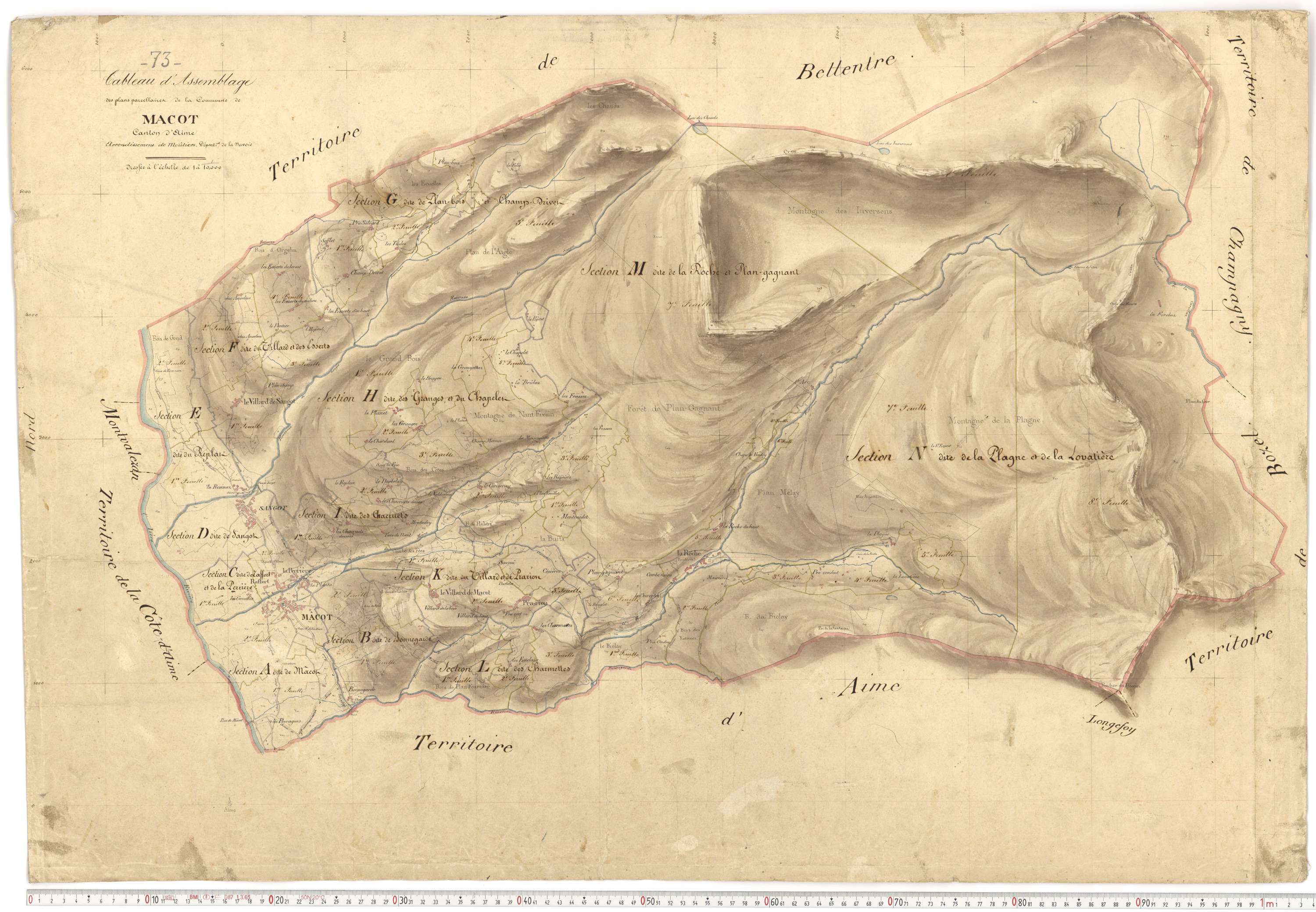 Mâcot-la-Plagne - Plans cadastraux du premier cadastre français.
