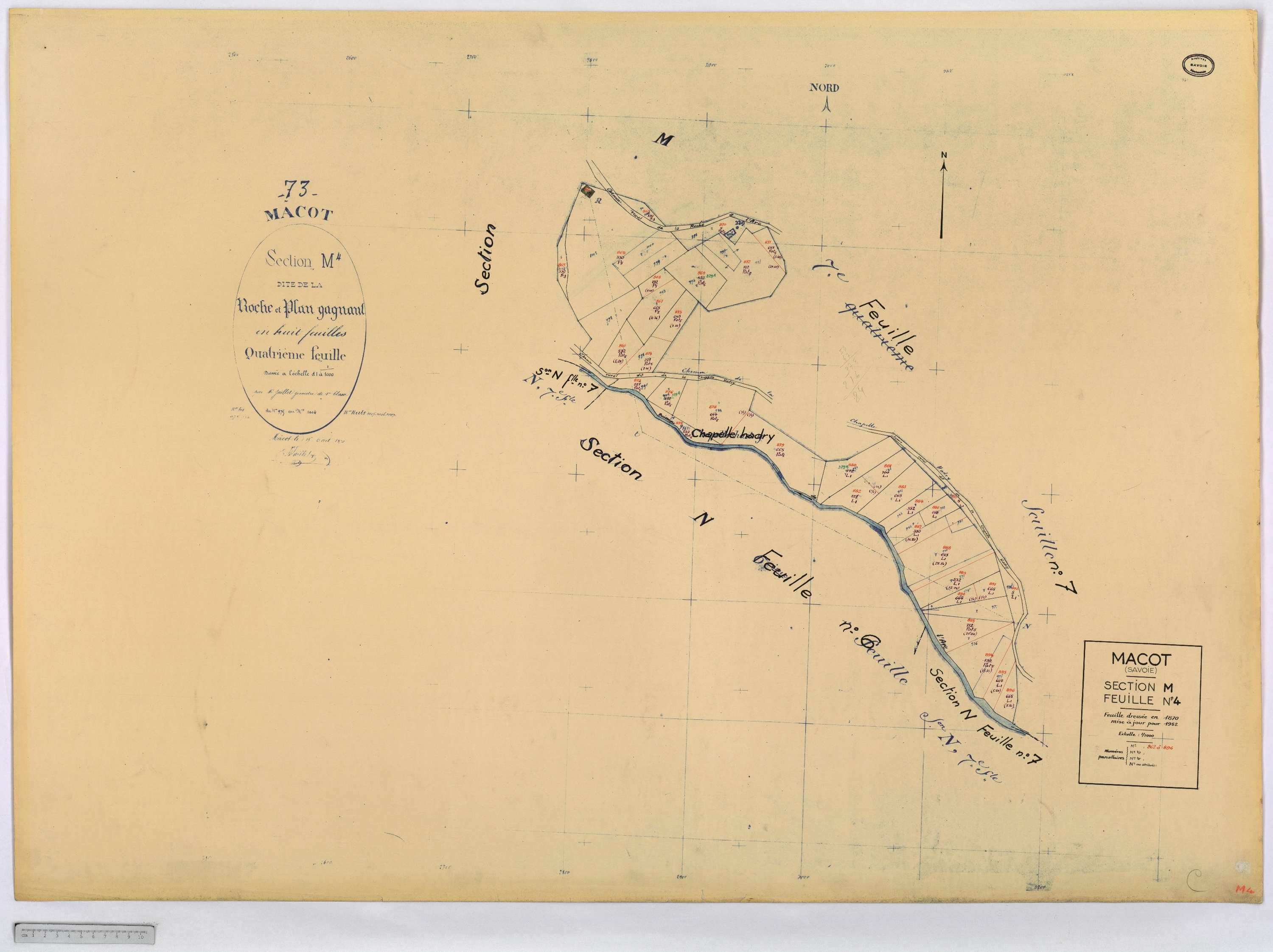 Mâcot-la-Plagne - Cadastre rénové (1962).