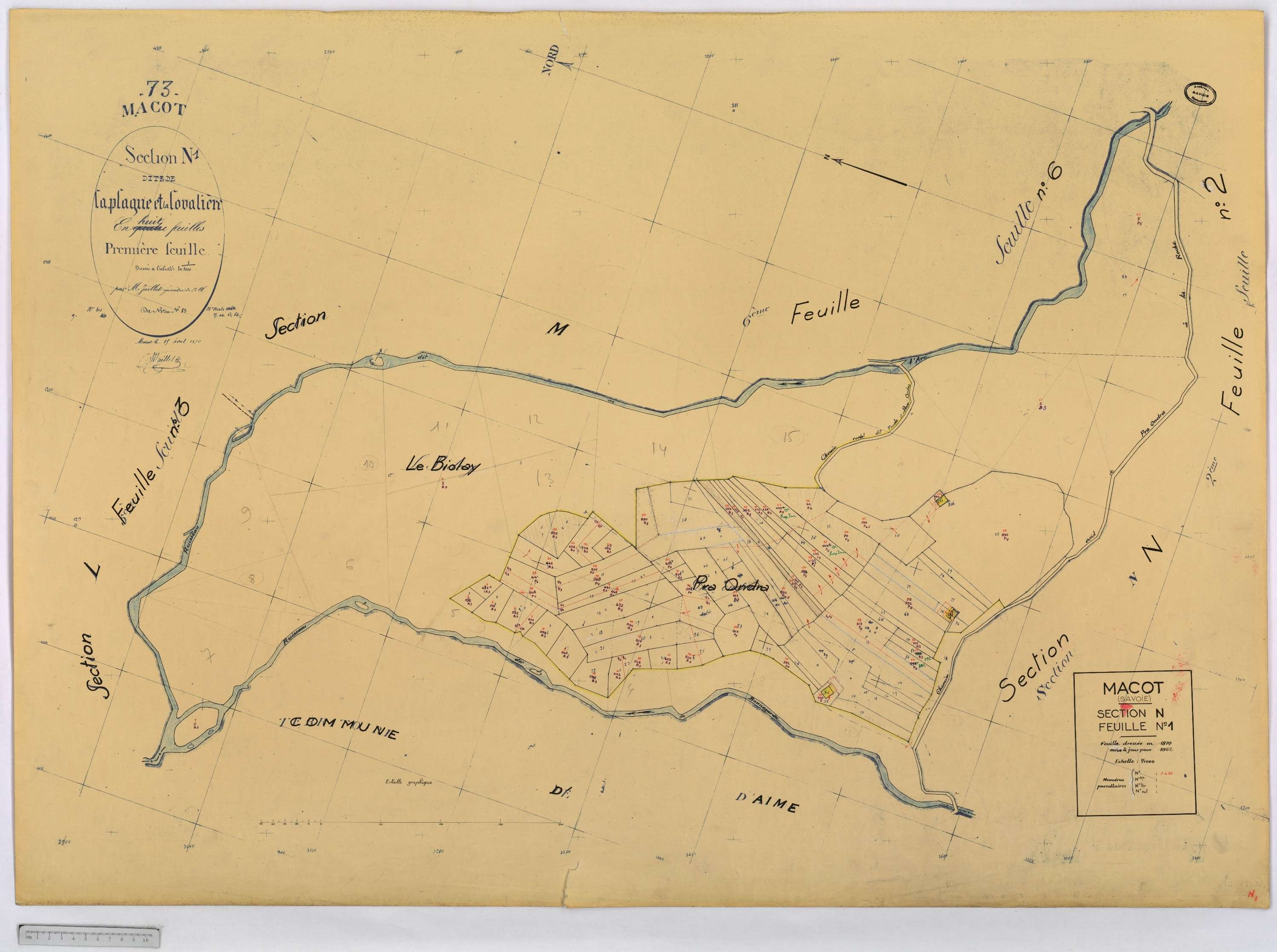 Mâcot-la-Plagne - Cadastre rénové (1962).