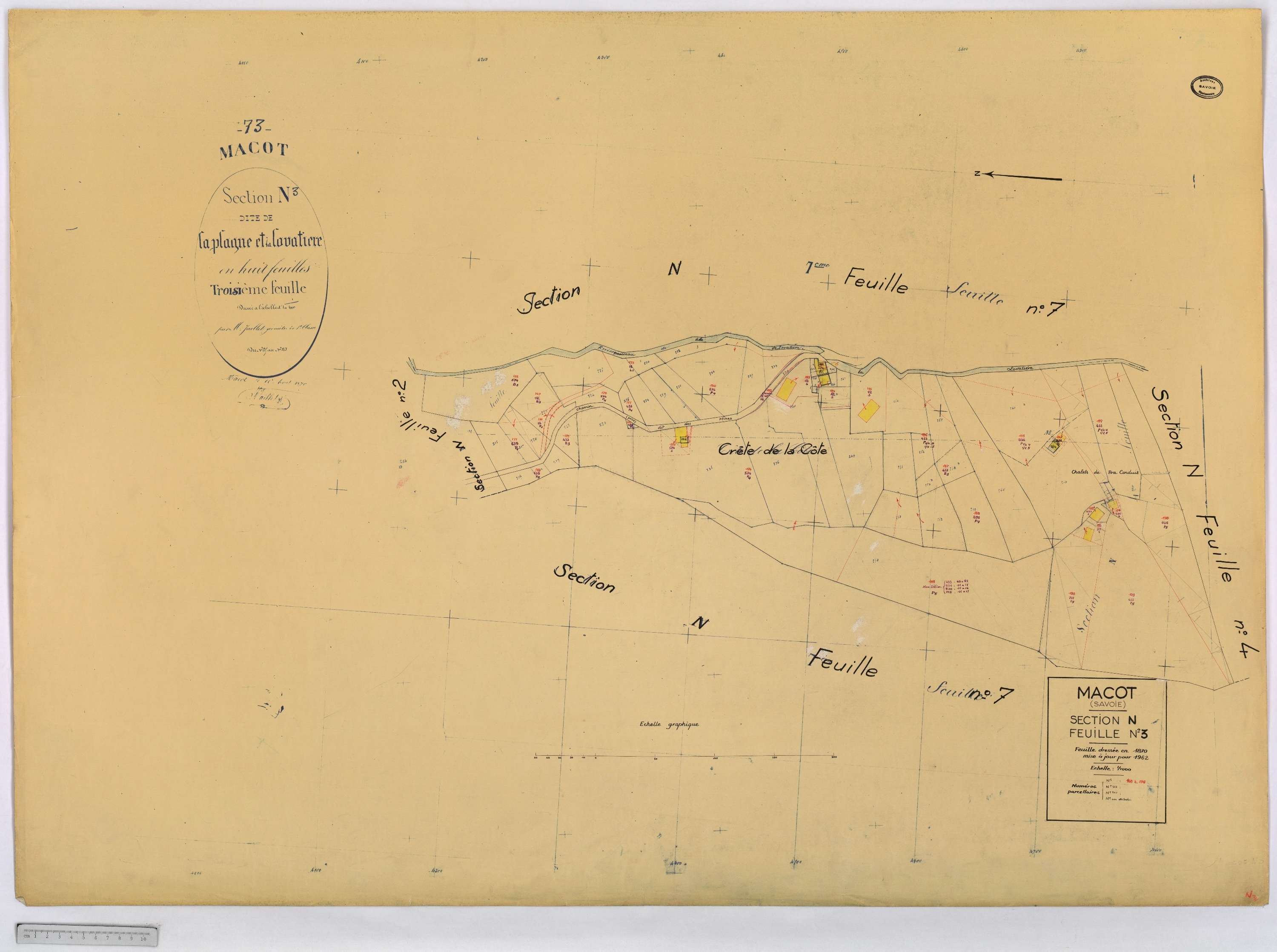 Mâcot-la-Plagne - Cadastre rénové (1962).