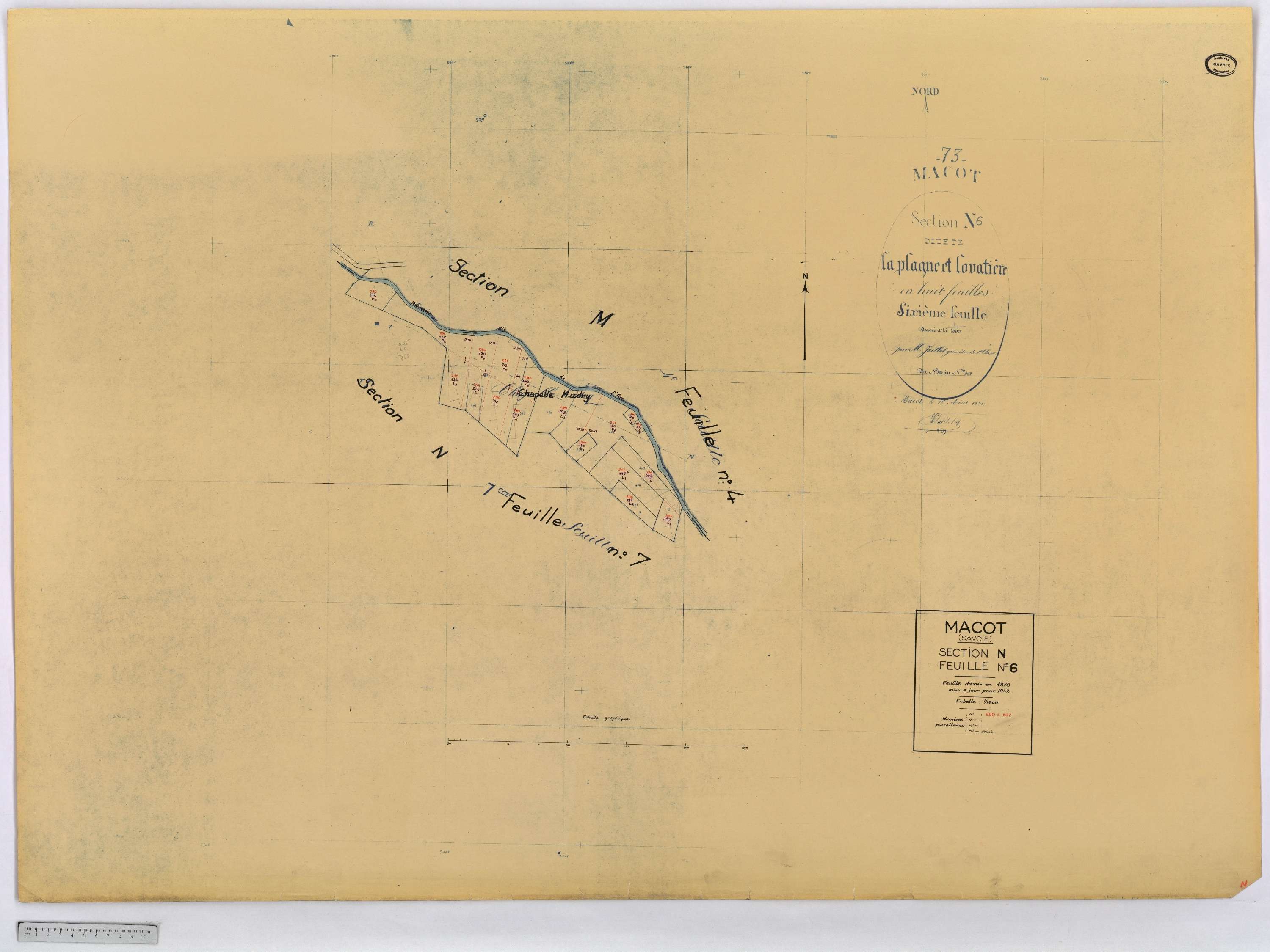 Mâcot-la-Plagne - Cadastre rénové (1962).