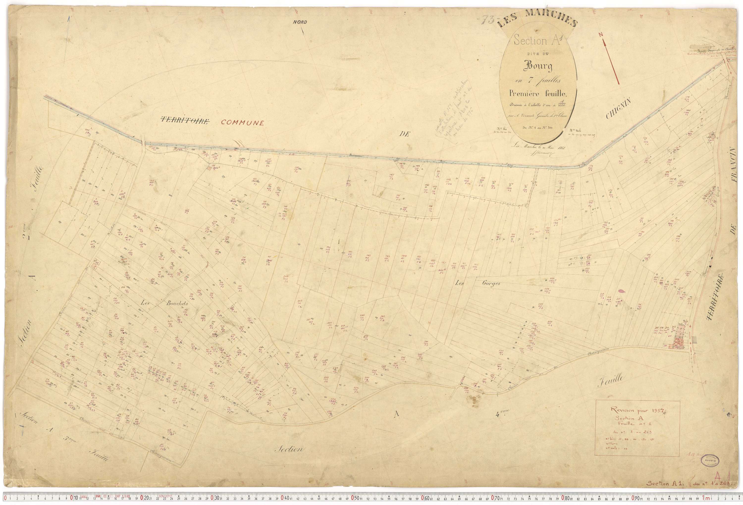 Marches - Plans cadastraux du premier cadastre français (version de travail du cadastre rénové, de 1956).