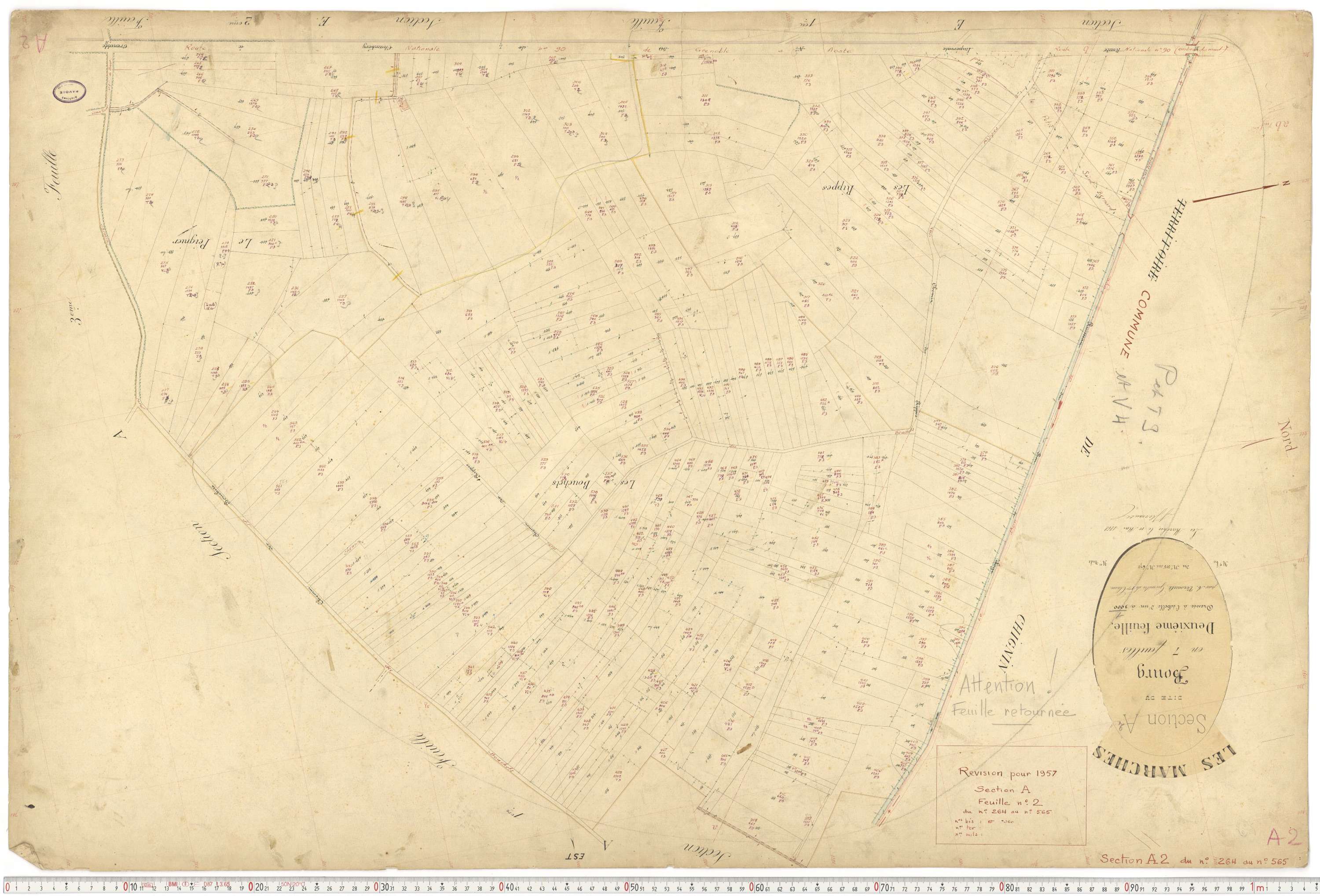 Marches - Plans cadastraux du premier cadastre français (version de travail du cadastre rénové, de 1956).