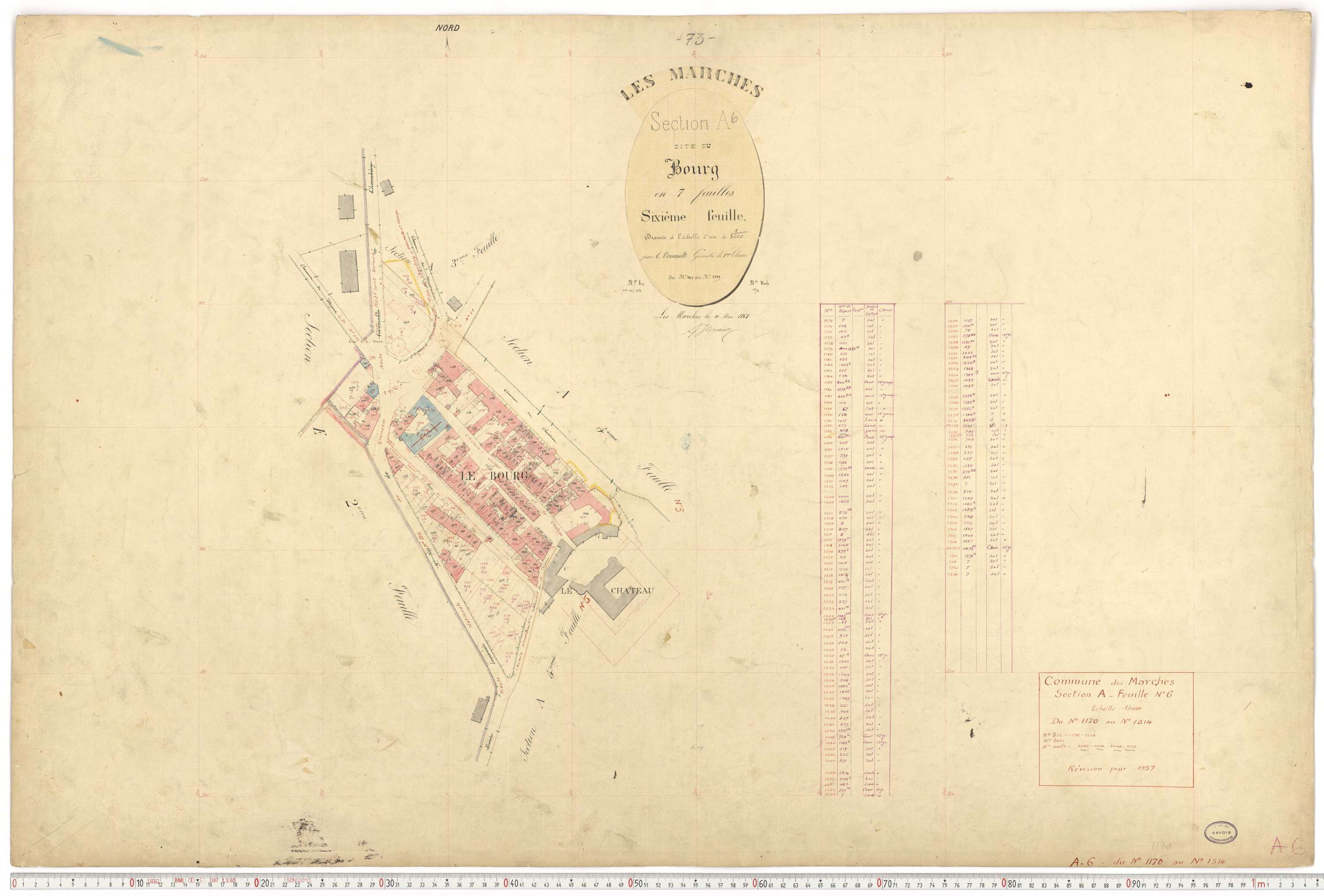 Marches - Plans cadastraux du premier cadastre français (version de travail du cadastre rénové, de 1956).