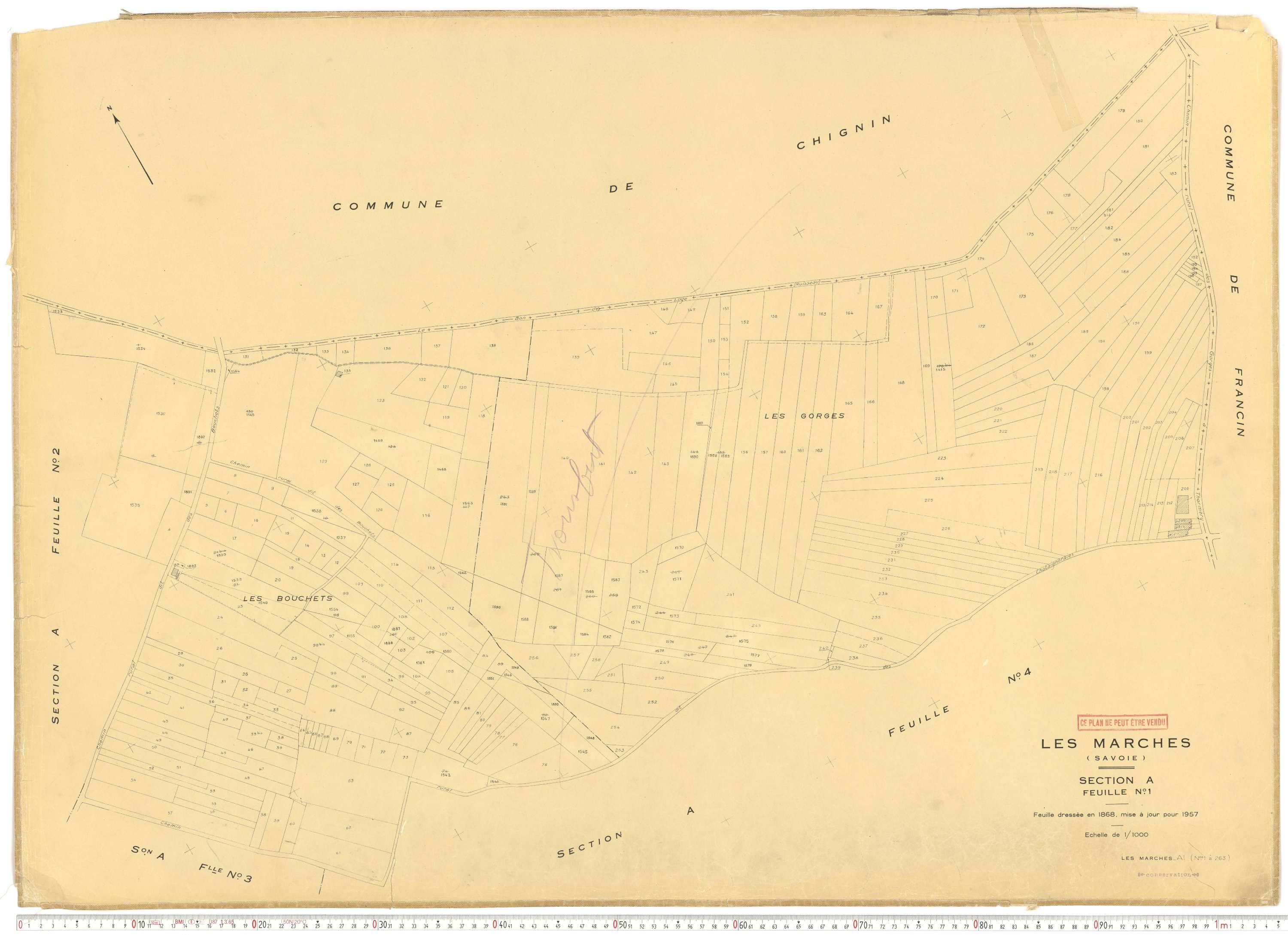 Marches - Plans cadastraux du cadastre rénové.