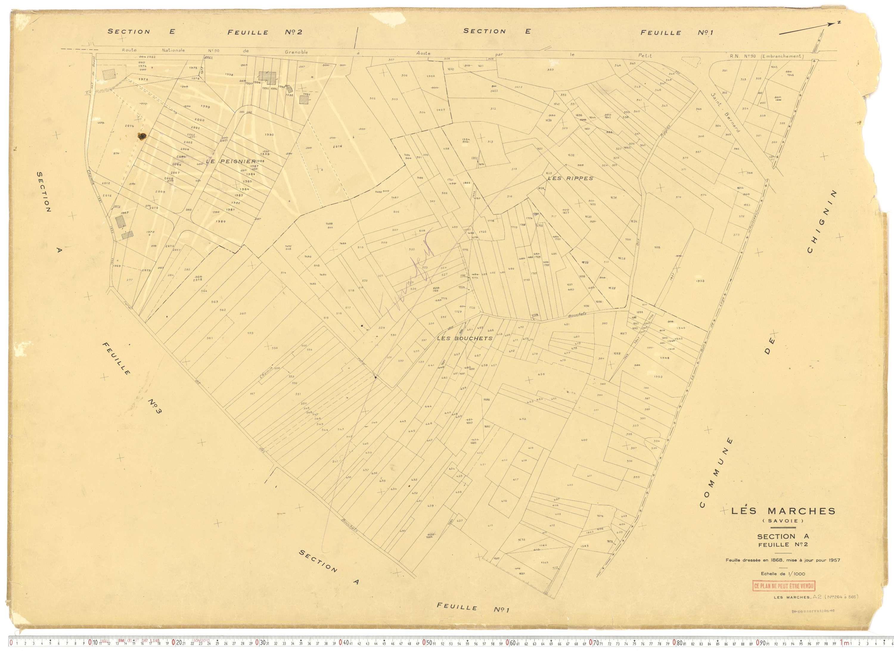 Marches - Plans cadastraux du cadastre rénové.