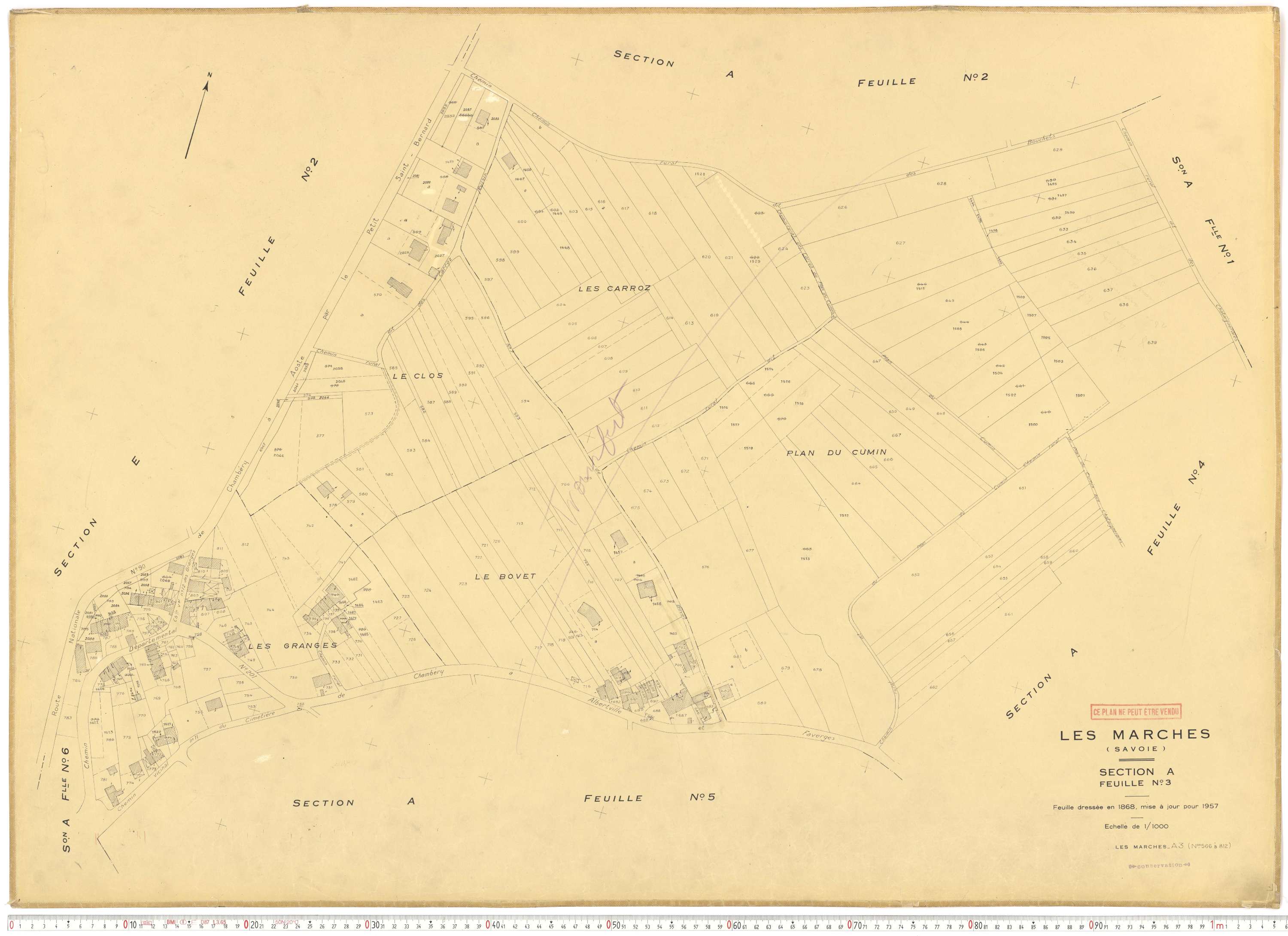 Marches - Plans cadastraux du cadastre rénové.