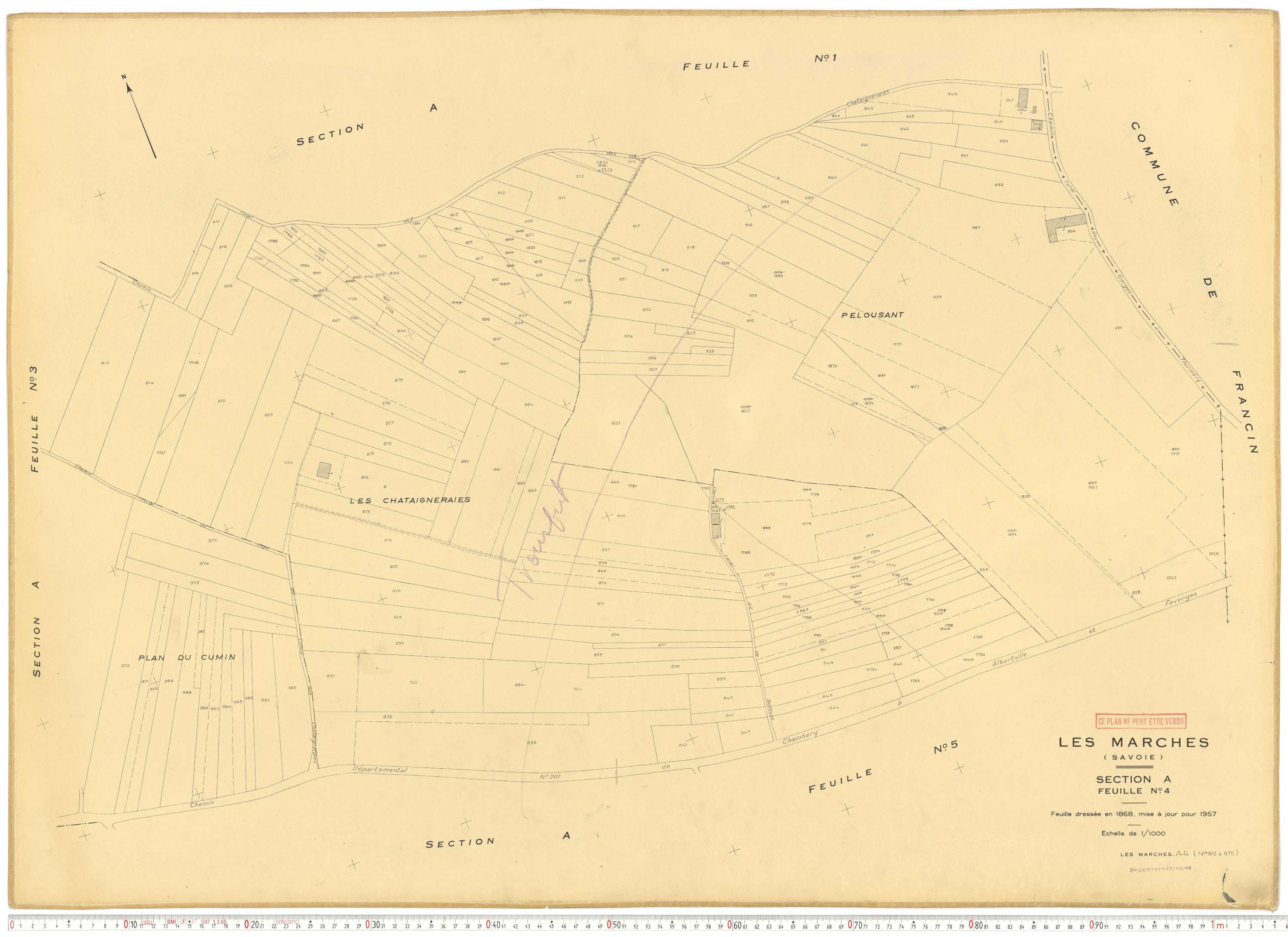 Marches - Plans cadastraux du cadastre rénové.